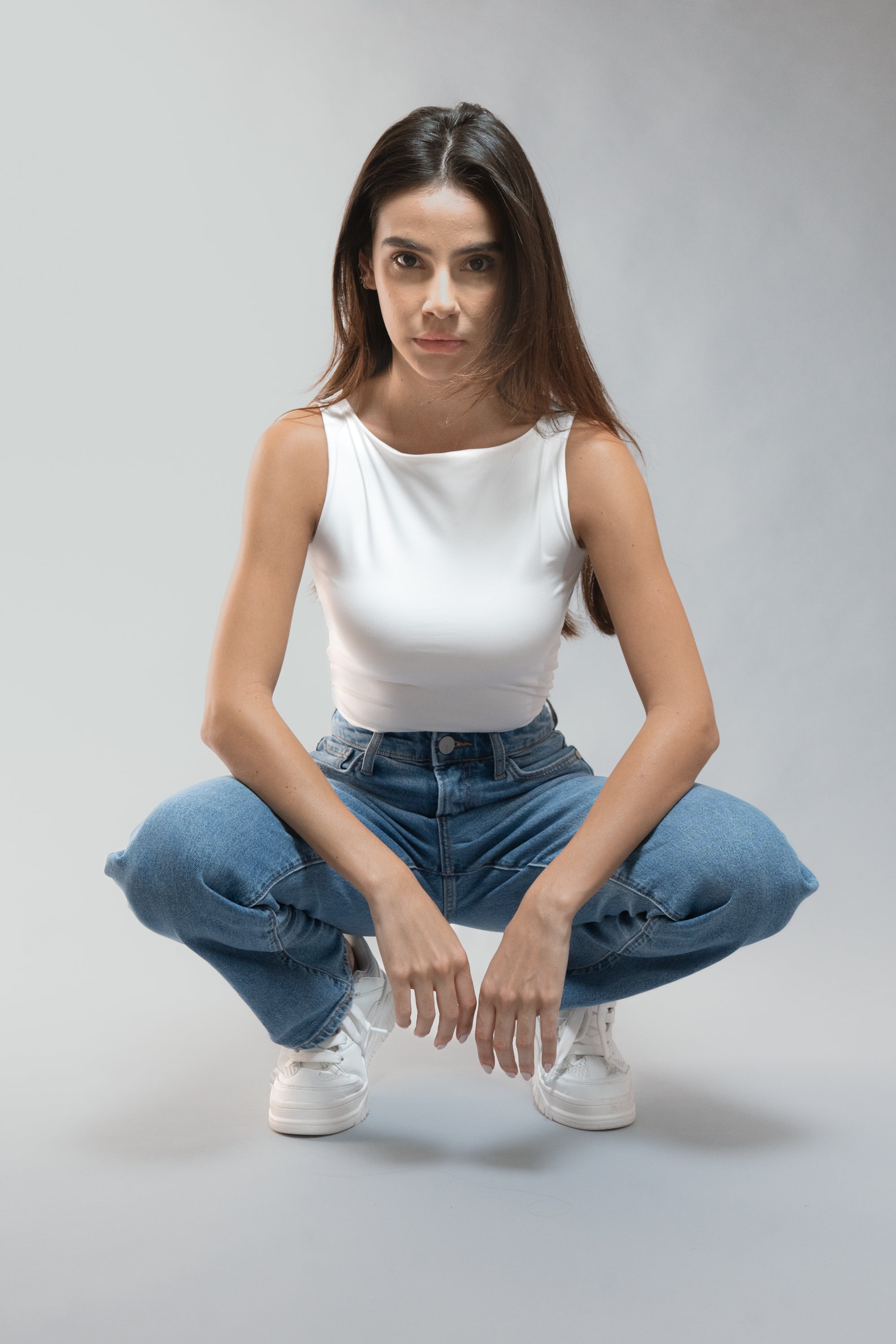 Jeans straight mid rise
