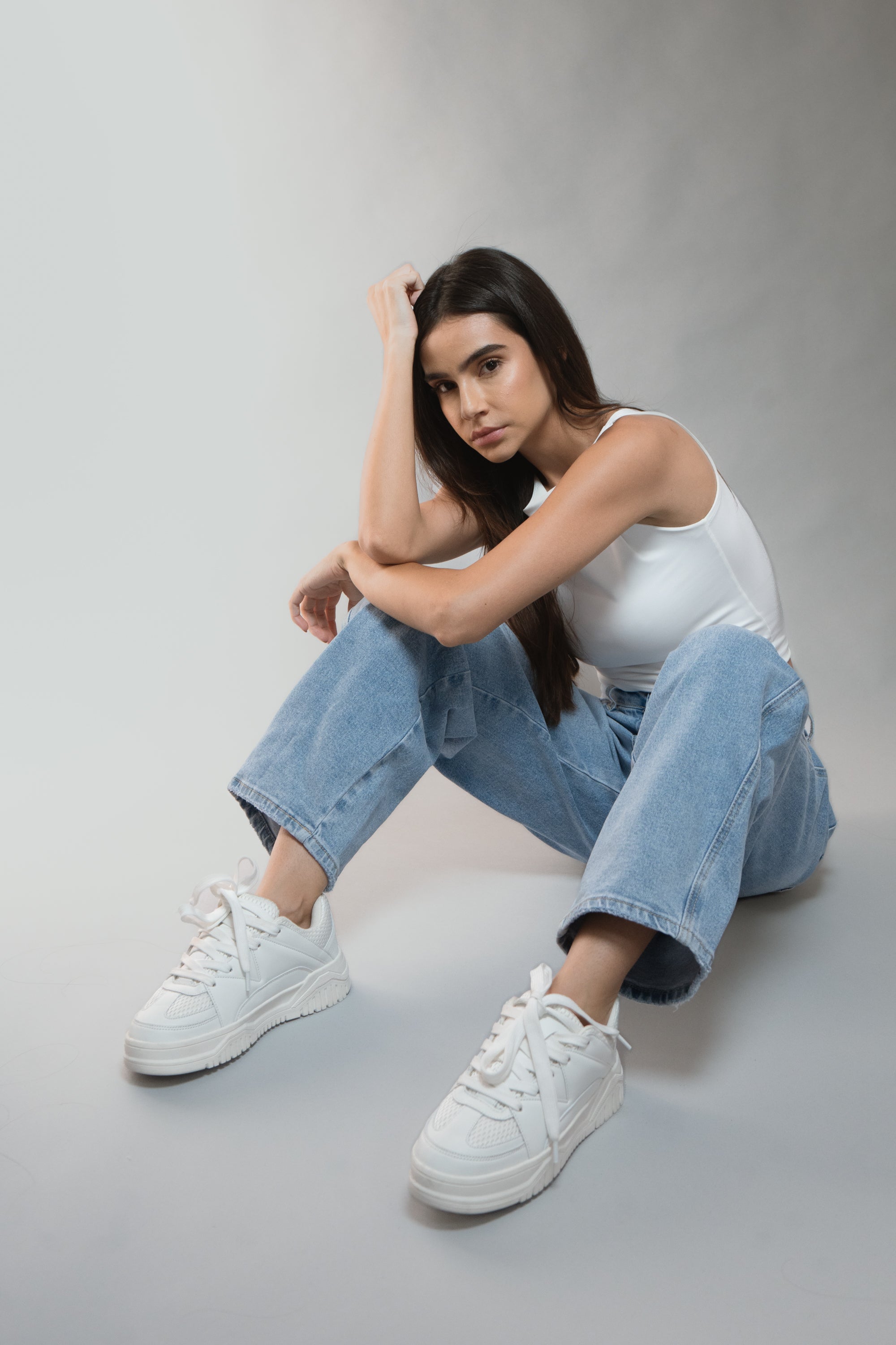 Jeans barrel mid rise
