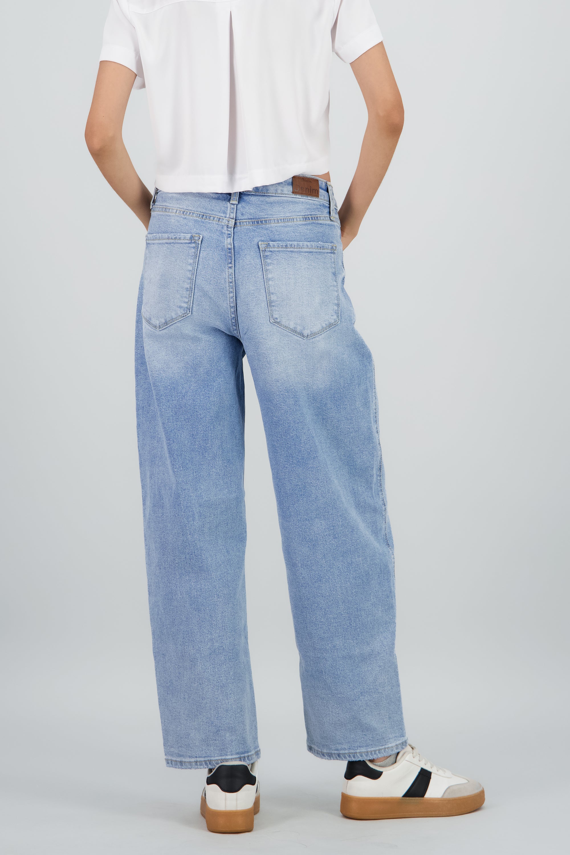 Jeans barrel mid rise LIGHT WASH