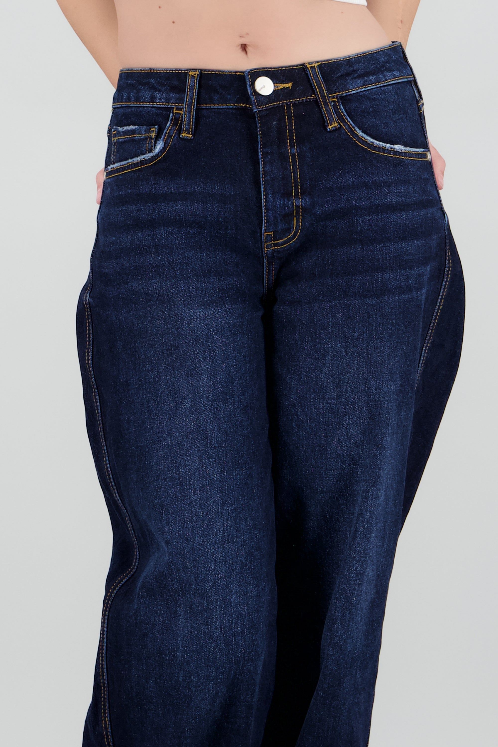 Jeans barrel mid rise INDIGO