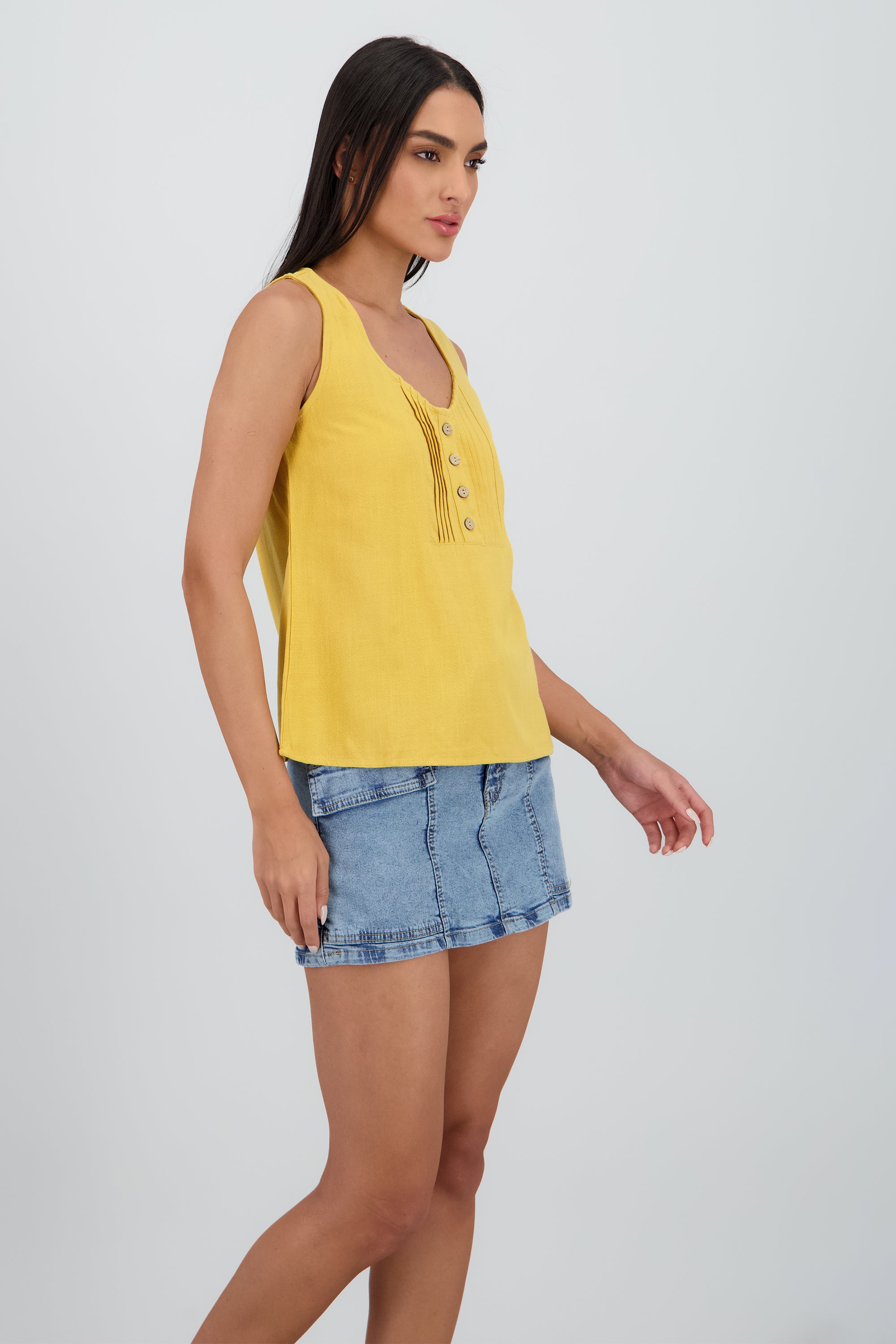 CAMISA MANGA CORTA MOSTAZA