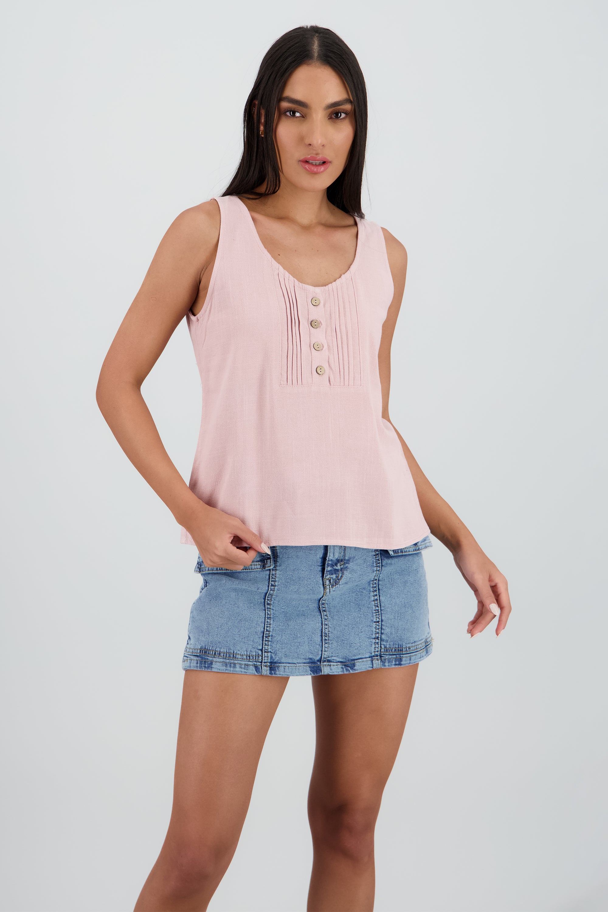 CAMISA MANGA CORTA ROSA