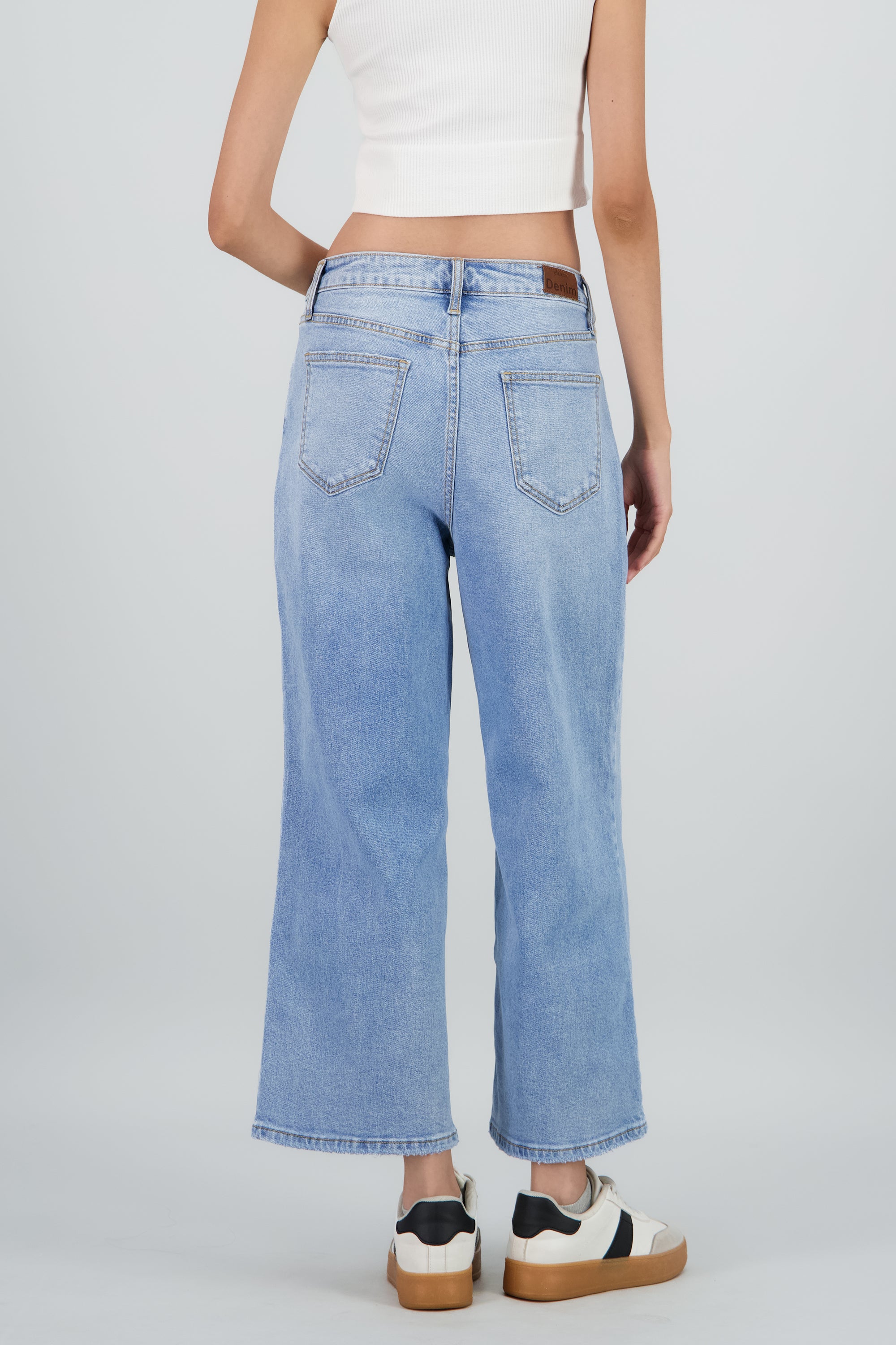 Jeans culotte mid rise LIGHT WASH