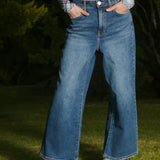 JEANS CROPPED MID RISE