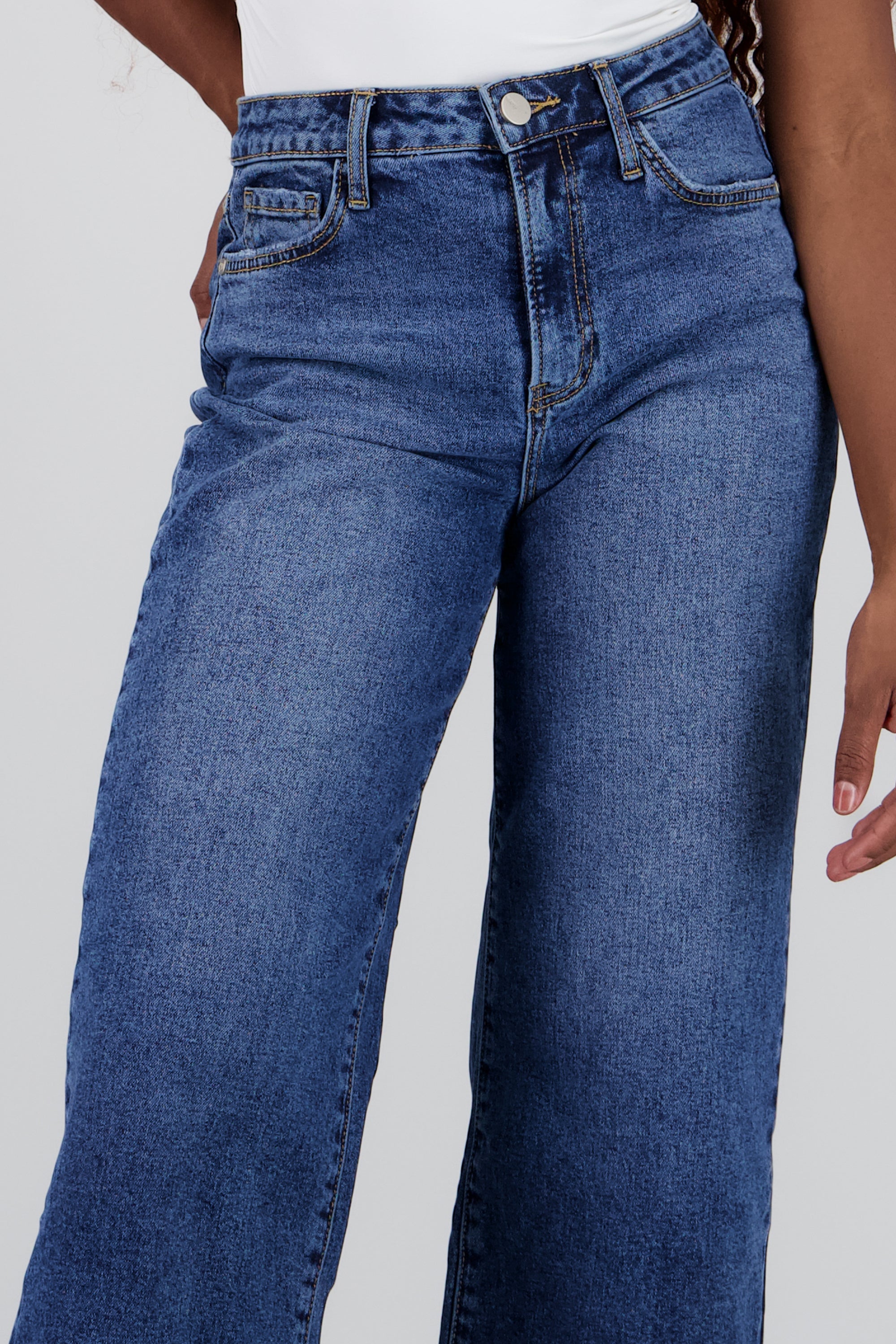Jeans culotte mid rise DARK WASH