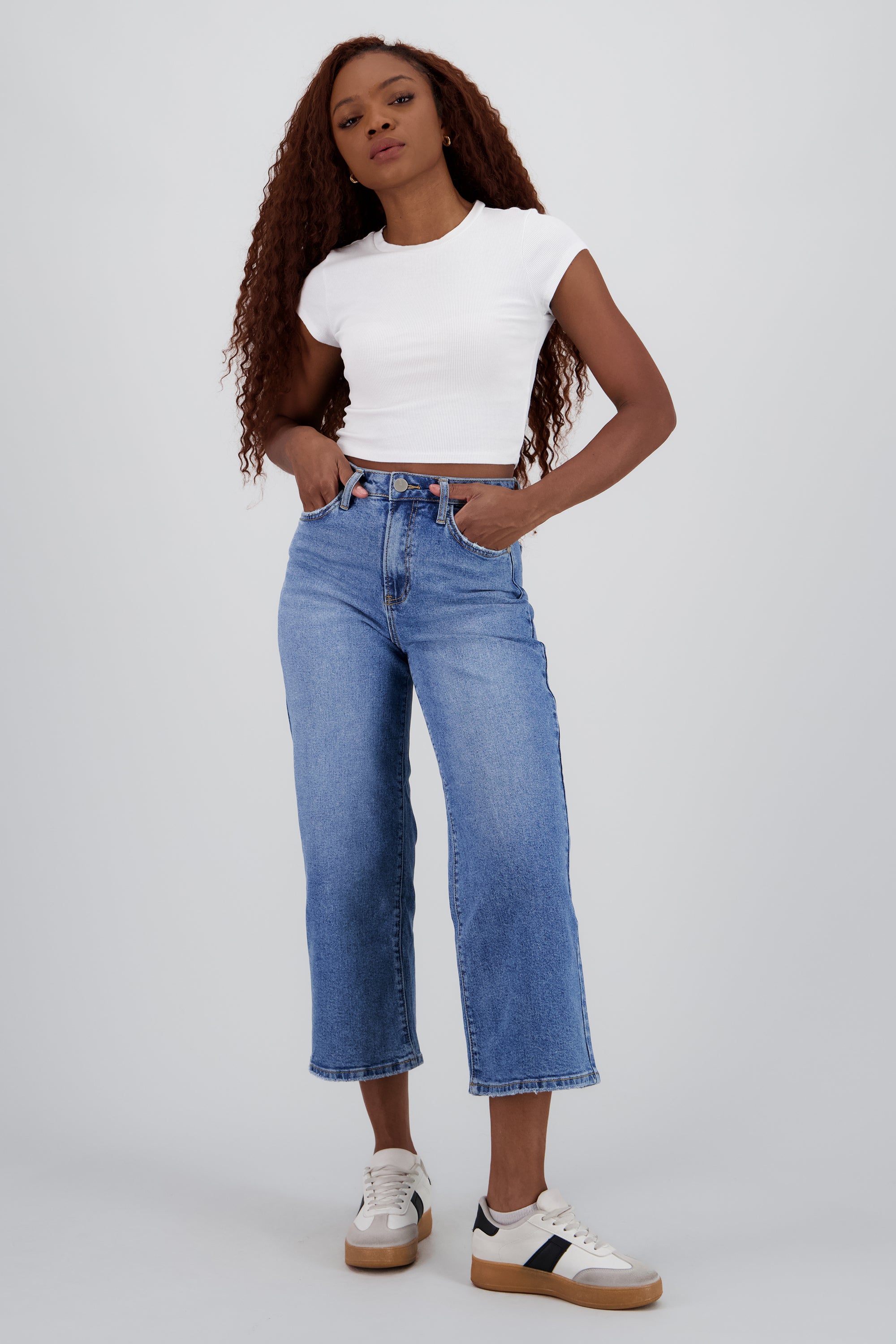 Jeans culotte mid rise MEDIUM WASH