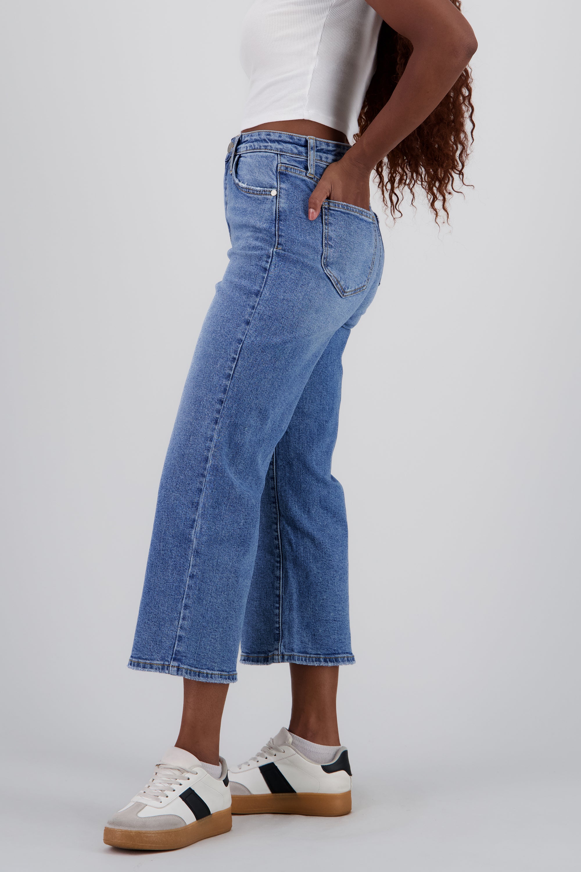 Jeans culotte mid rise MEDIUM WASH