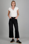 JEANS CROPPED MID RISE