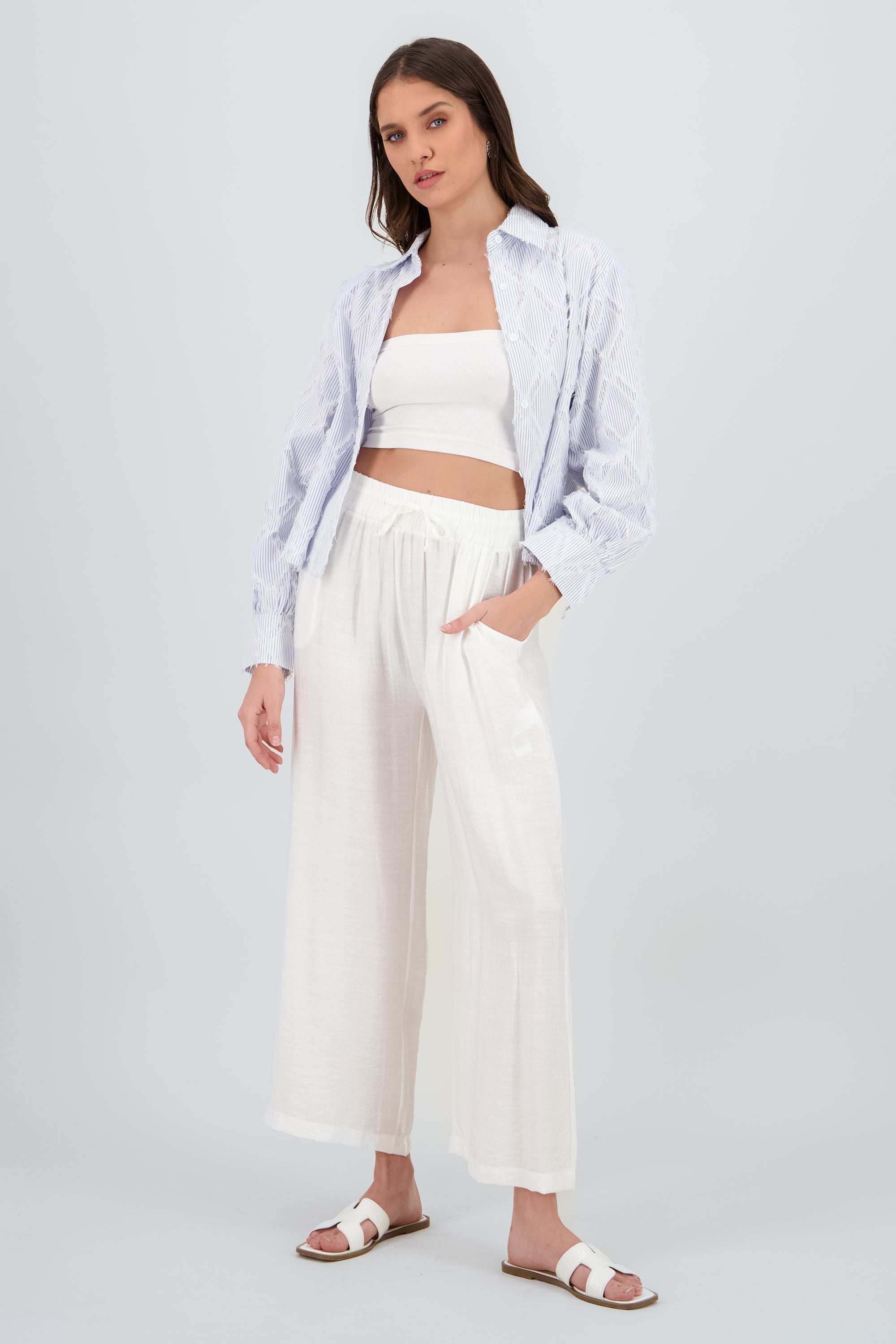 PANTALON AMPLIO BLANCO