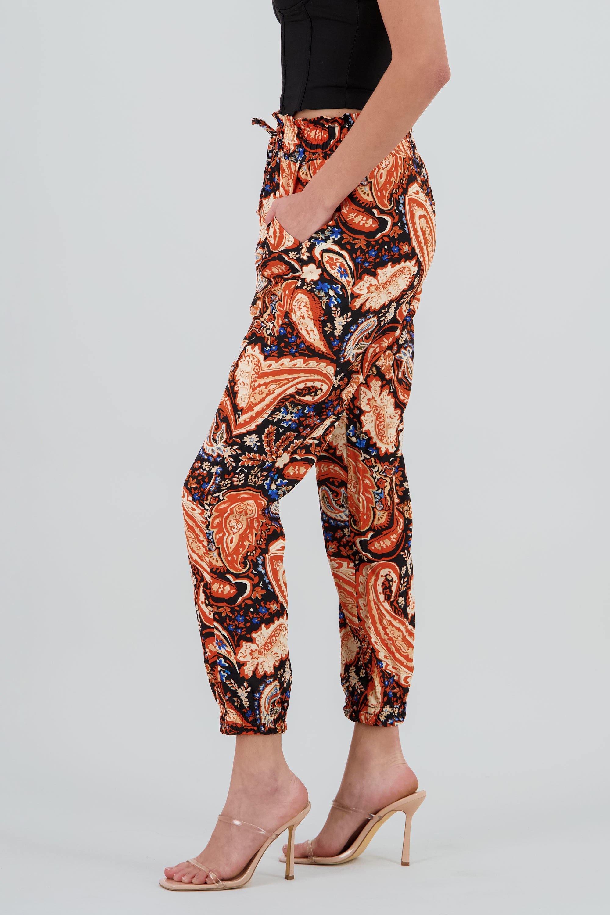 PANTALON ESTAMPADO NARANJA COMBO