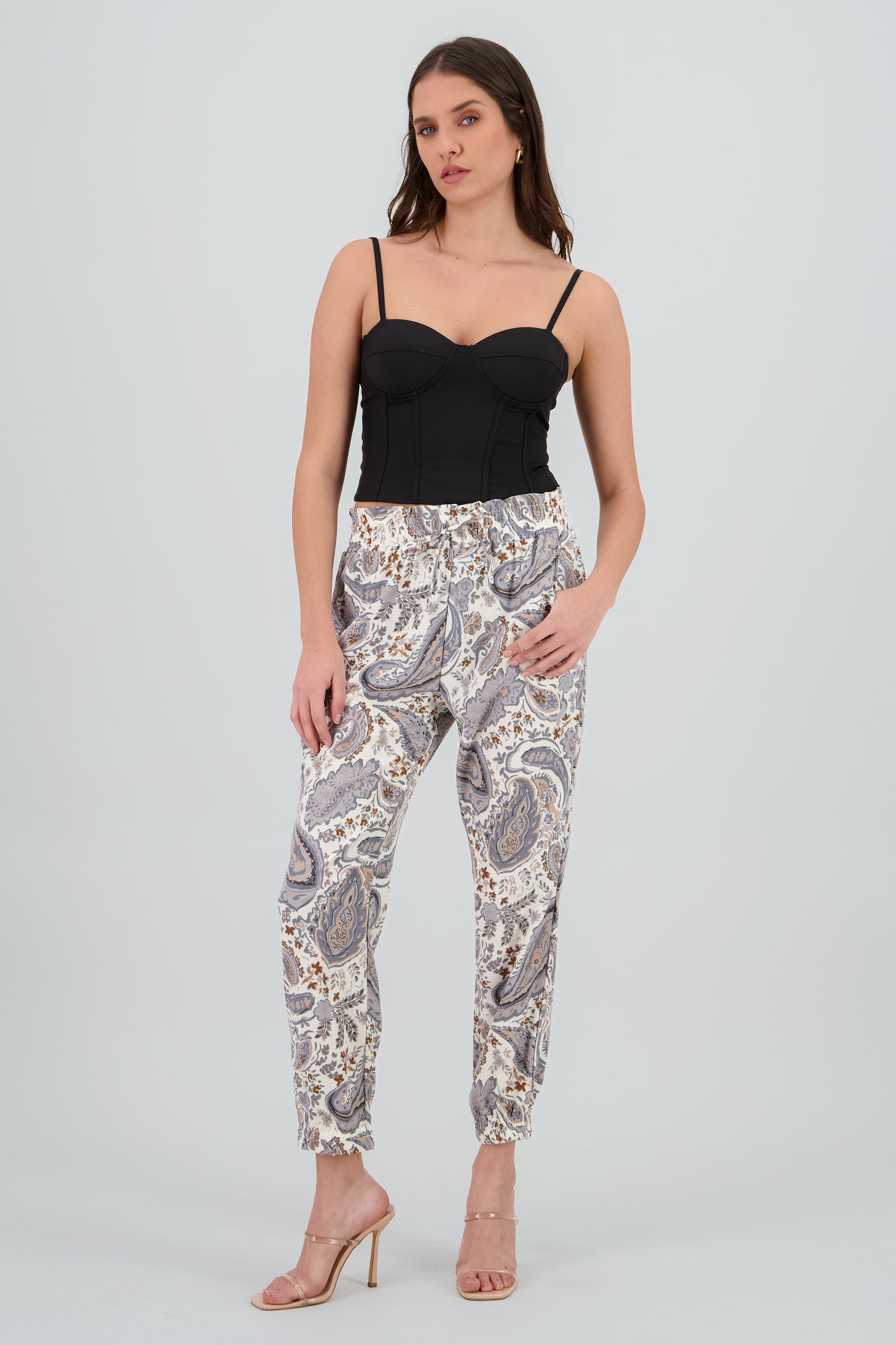 PANTALON ESTAMPADO GRIS COMBO