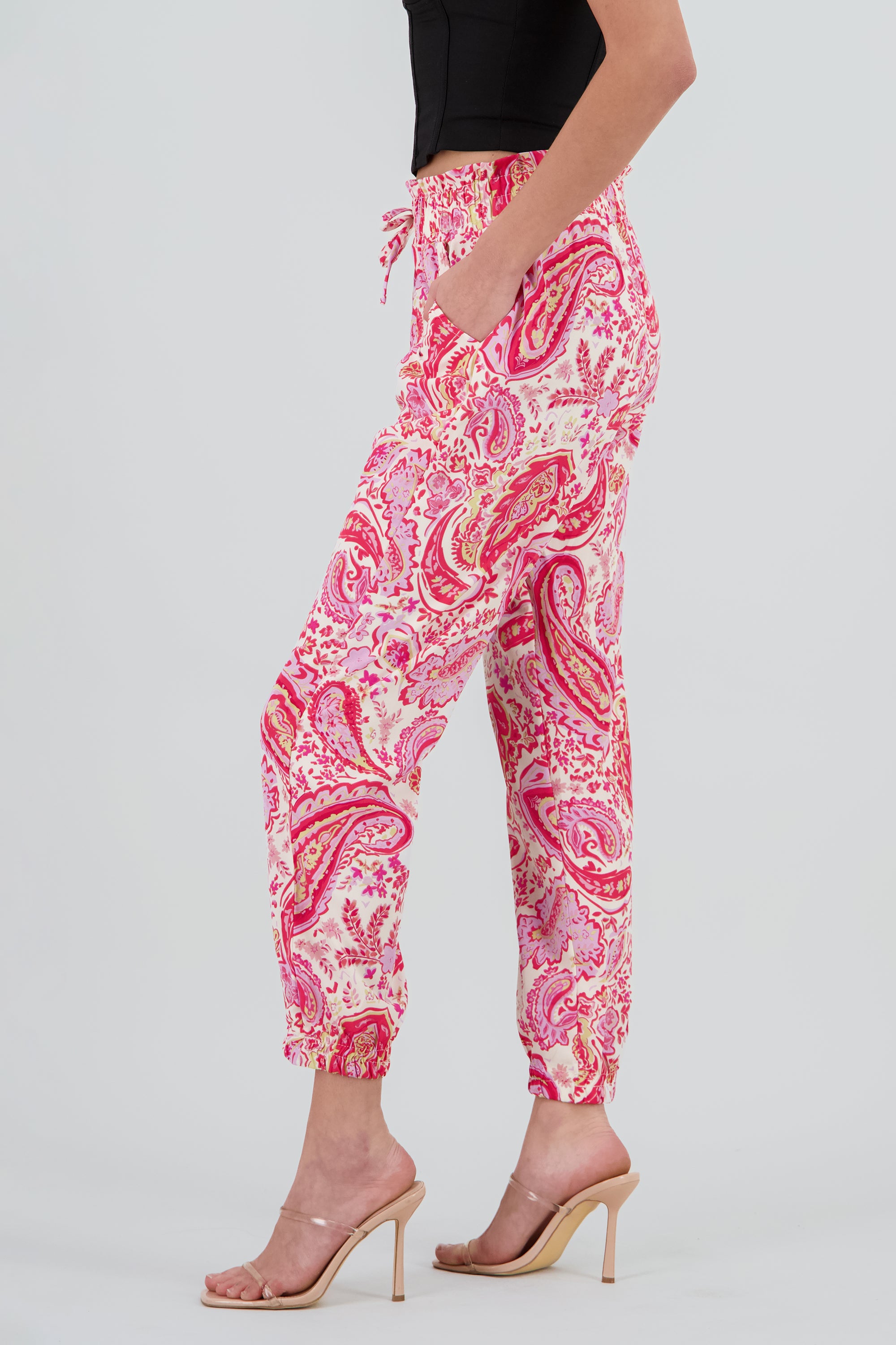 PANTALON ESTAMPADO ROSA COMBO