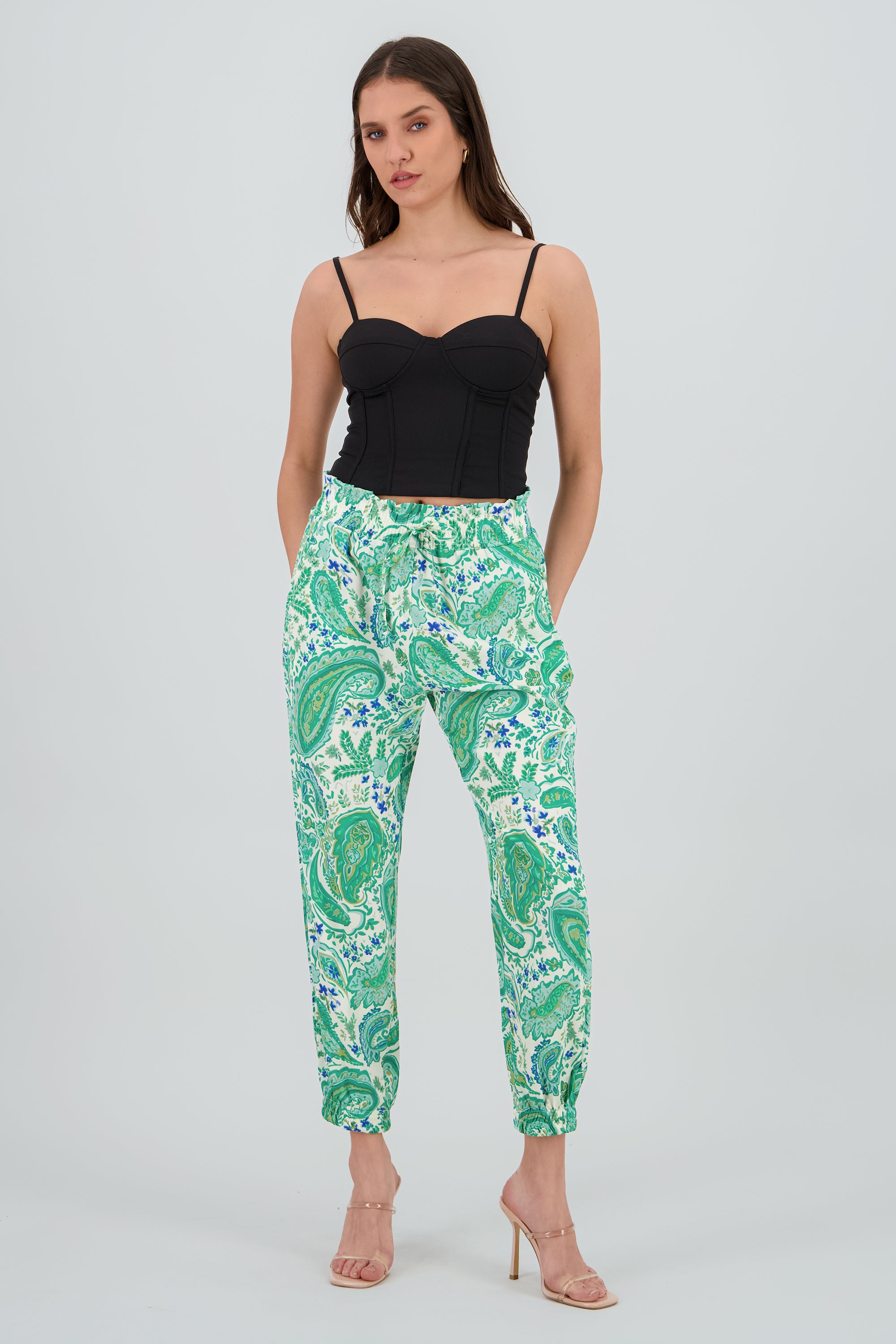 PANTALON ESTAMPADO VERDE COMBO