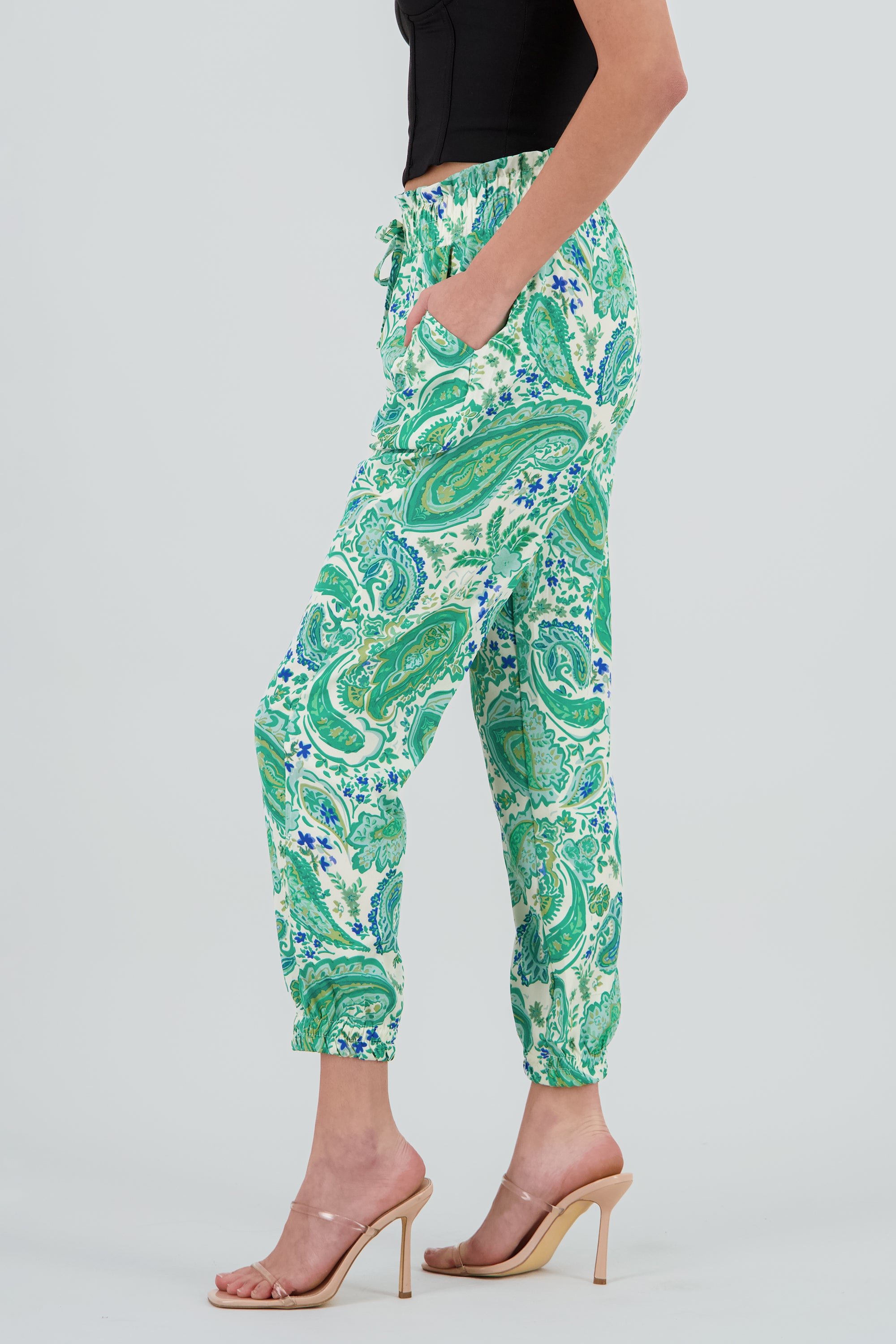 PANTALON ESTAMPADO VERDE COMBO