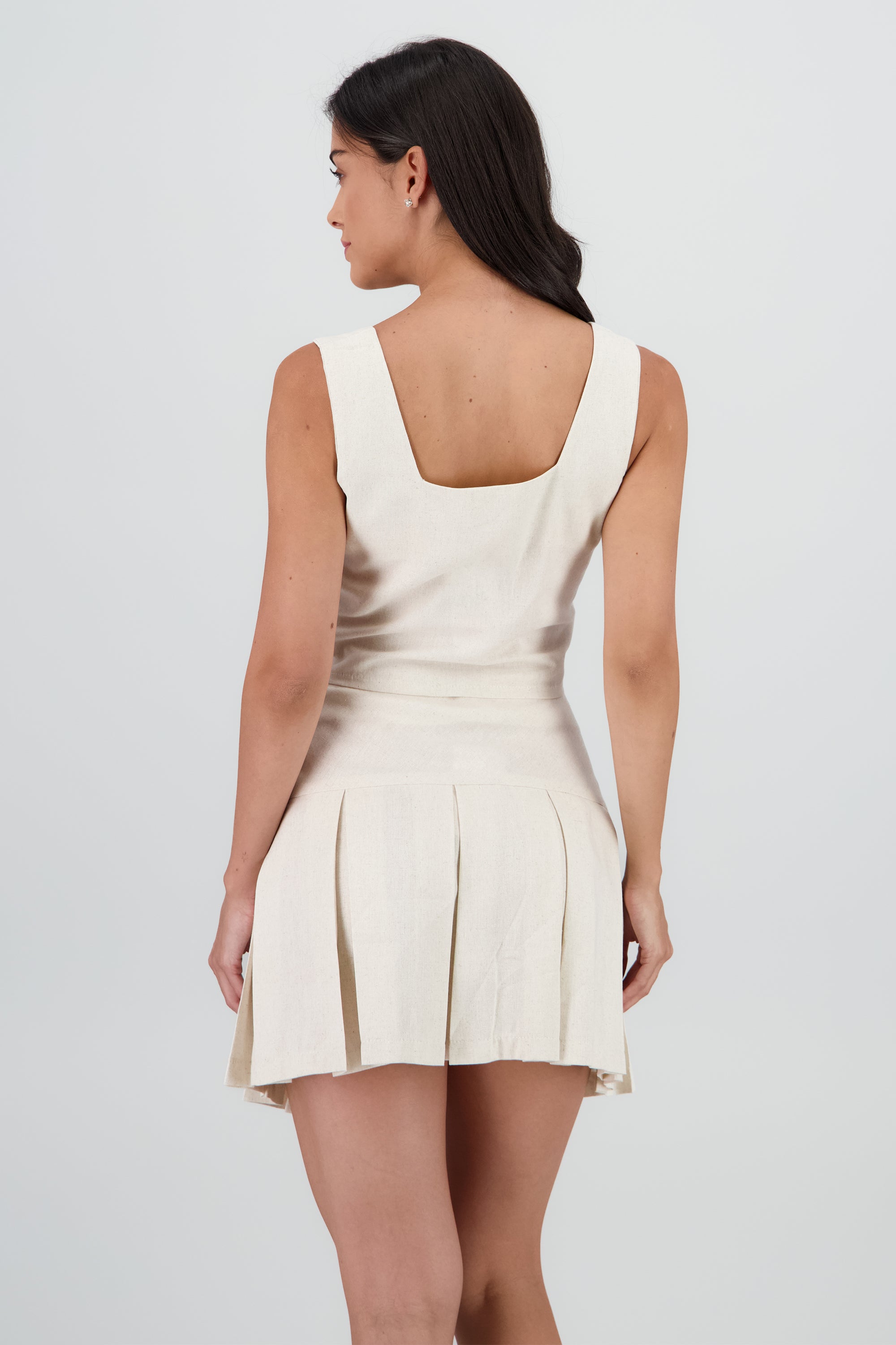 Top crop tirantes gruesos liso BEIGE
