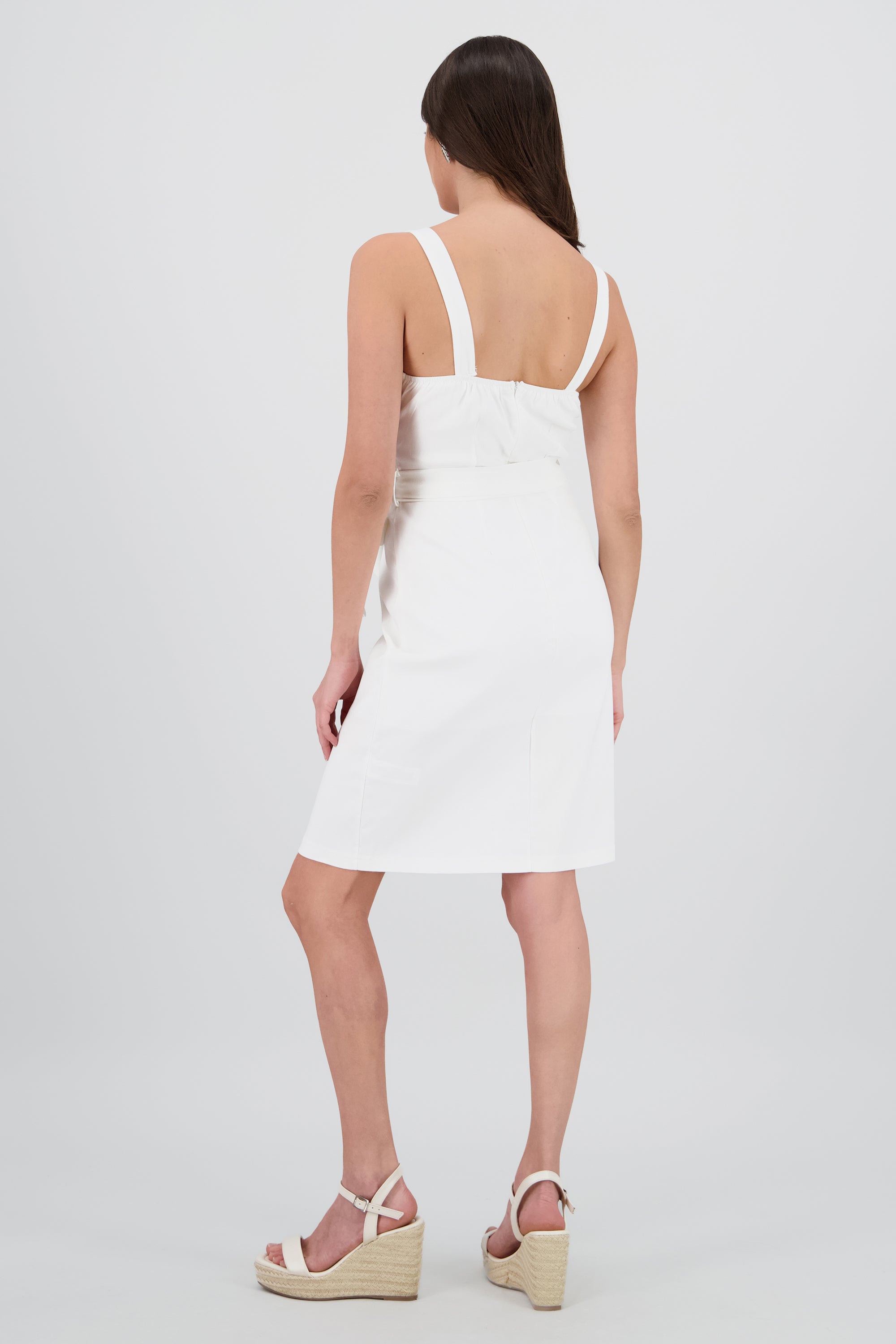 Vestido maxi tirantes detalle liston BLANCO