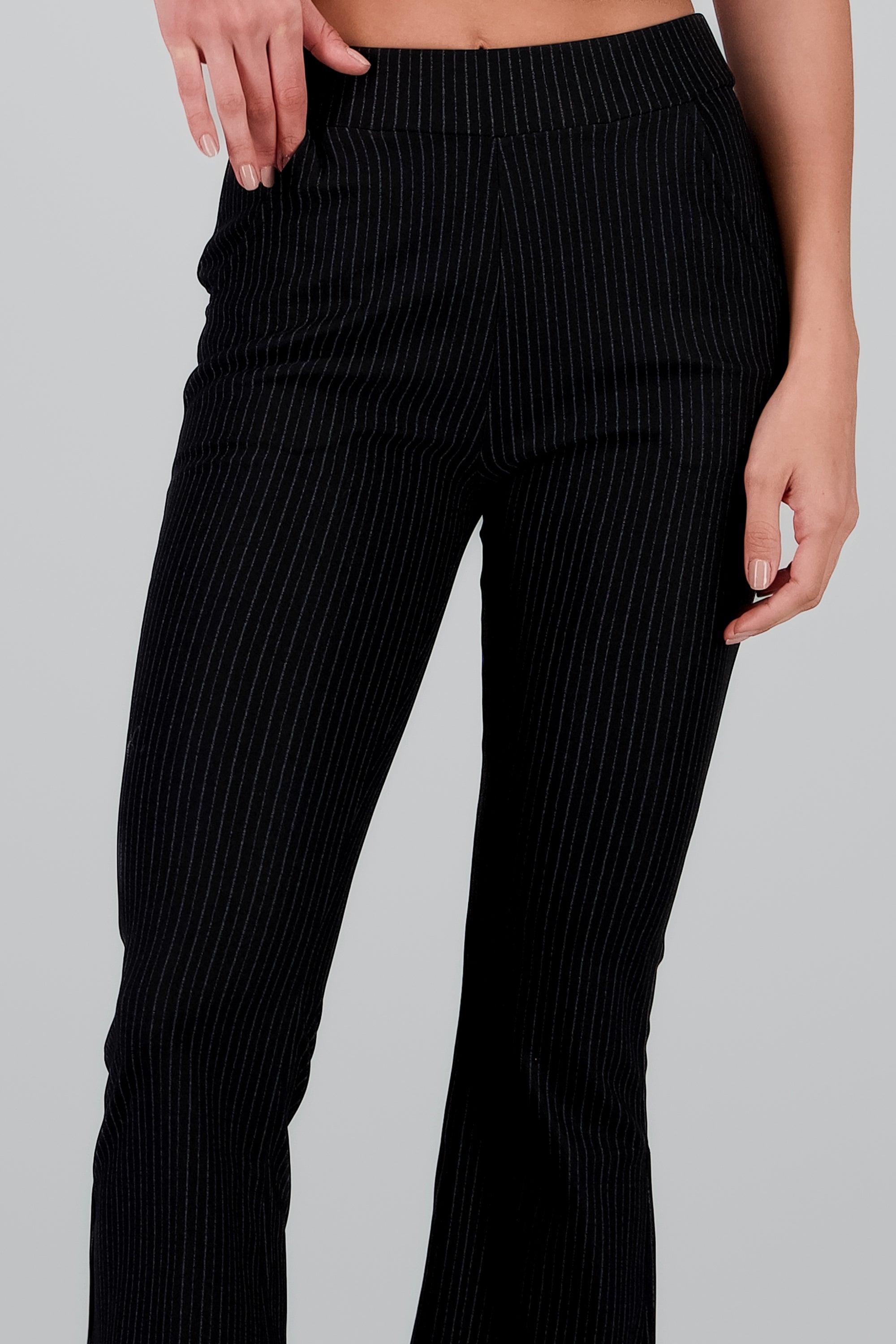 Pantalon de vestir con rayas NEGRO