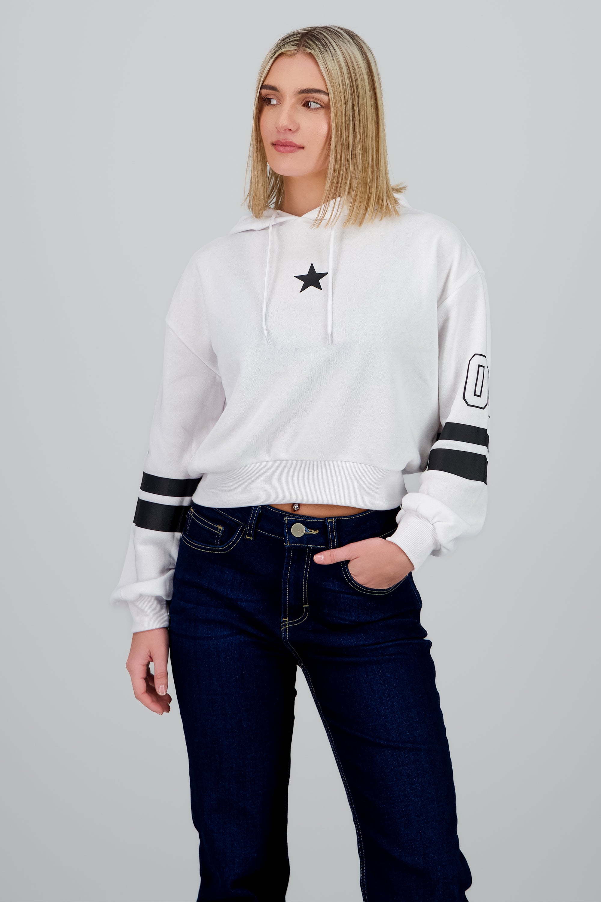 Sudadera con estampado de estrella BLANCO COMBO