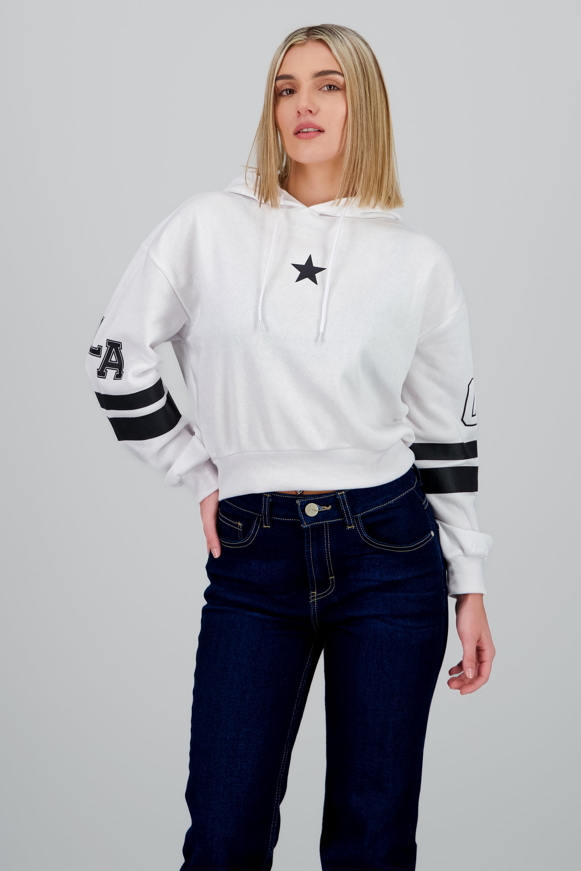 Sudadera con estampado de estrella BLANCO COMBO