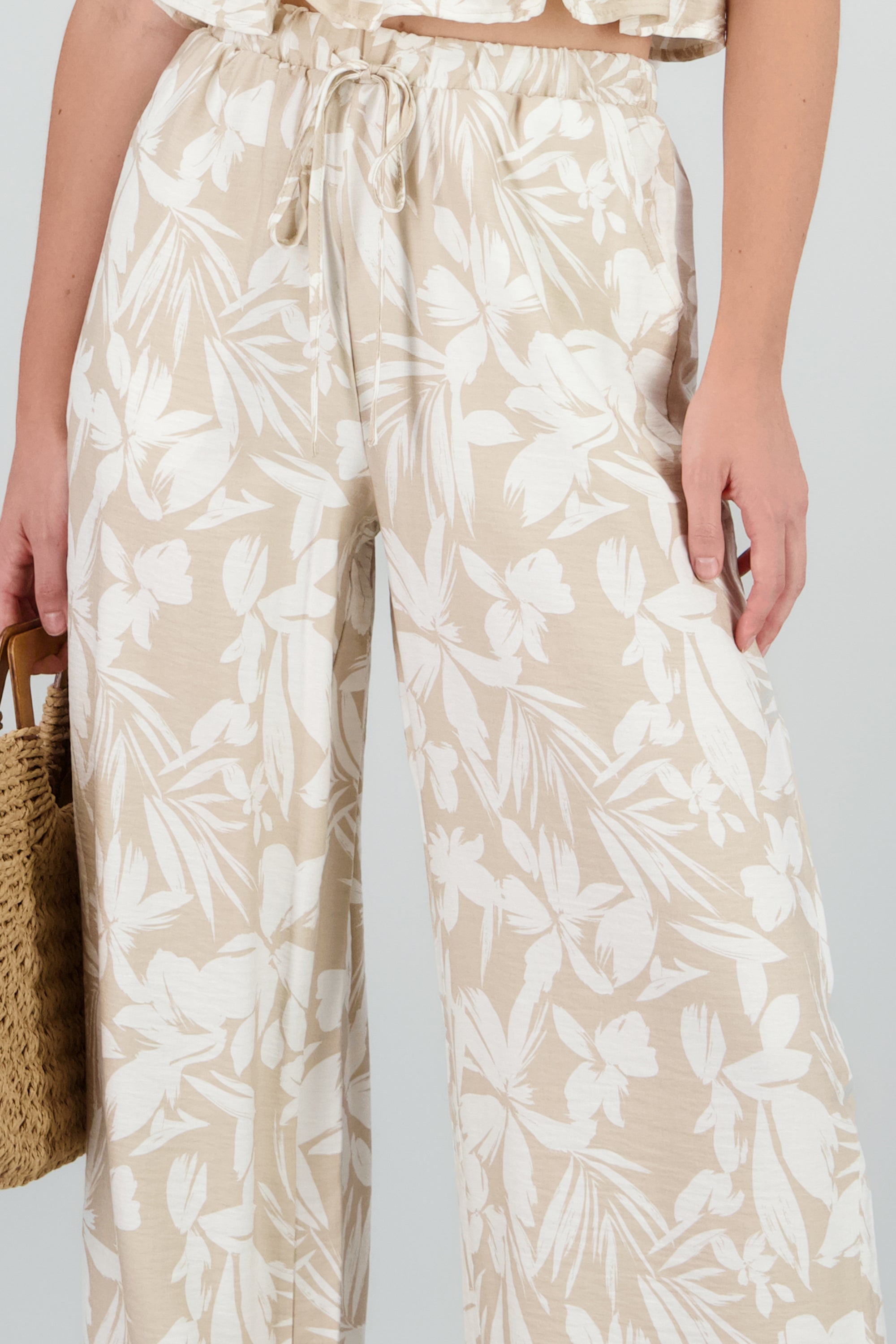 Pantalon amplio estampado KHAKI COMBO