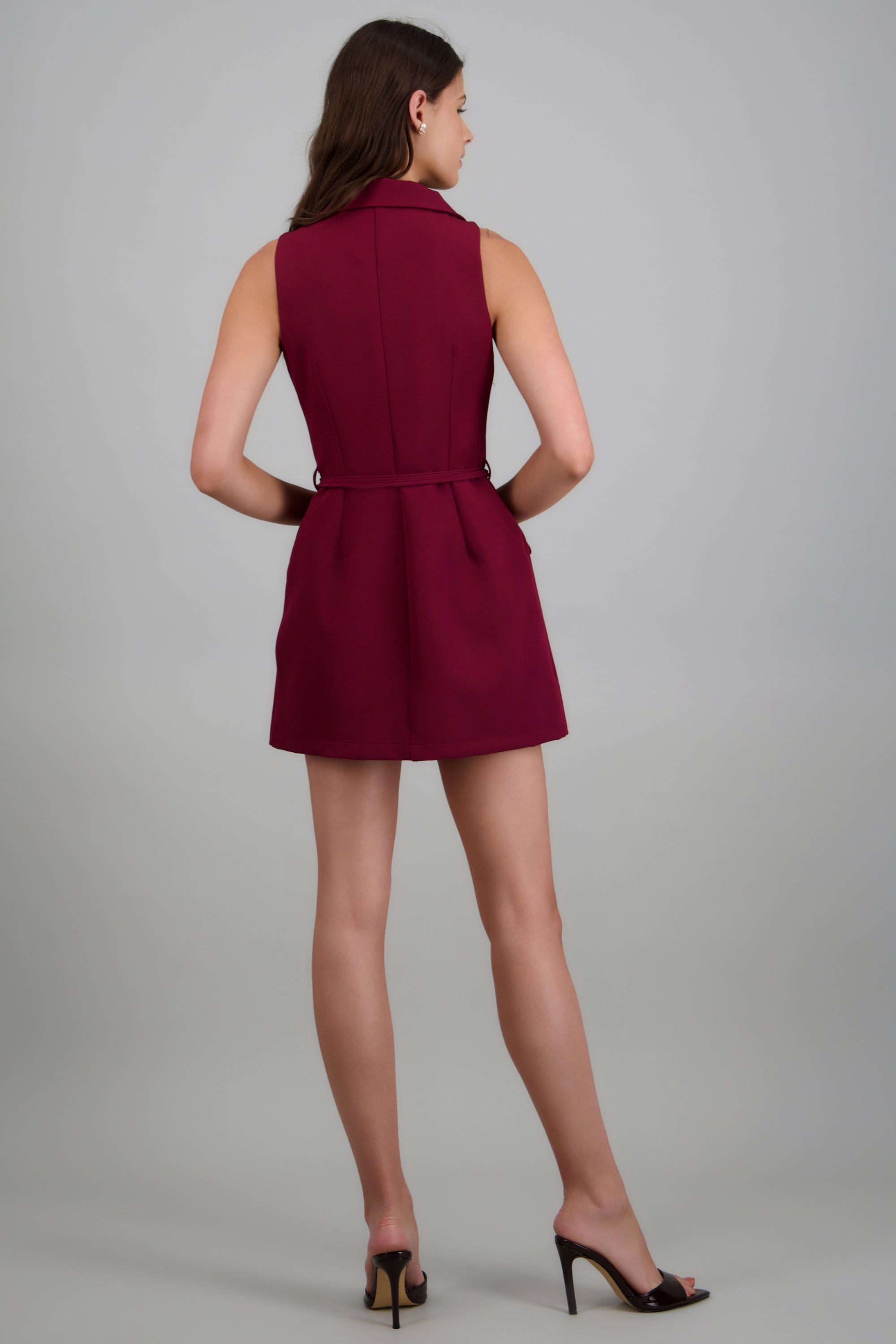 Vestido blazer botones CIRUELA