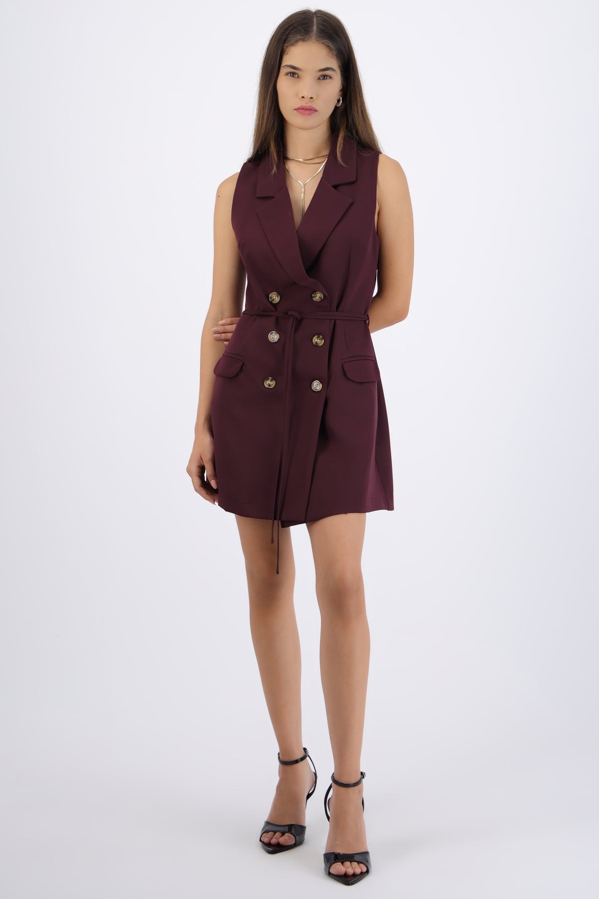Vestido blazer botones UVA