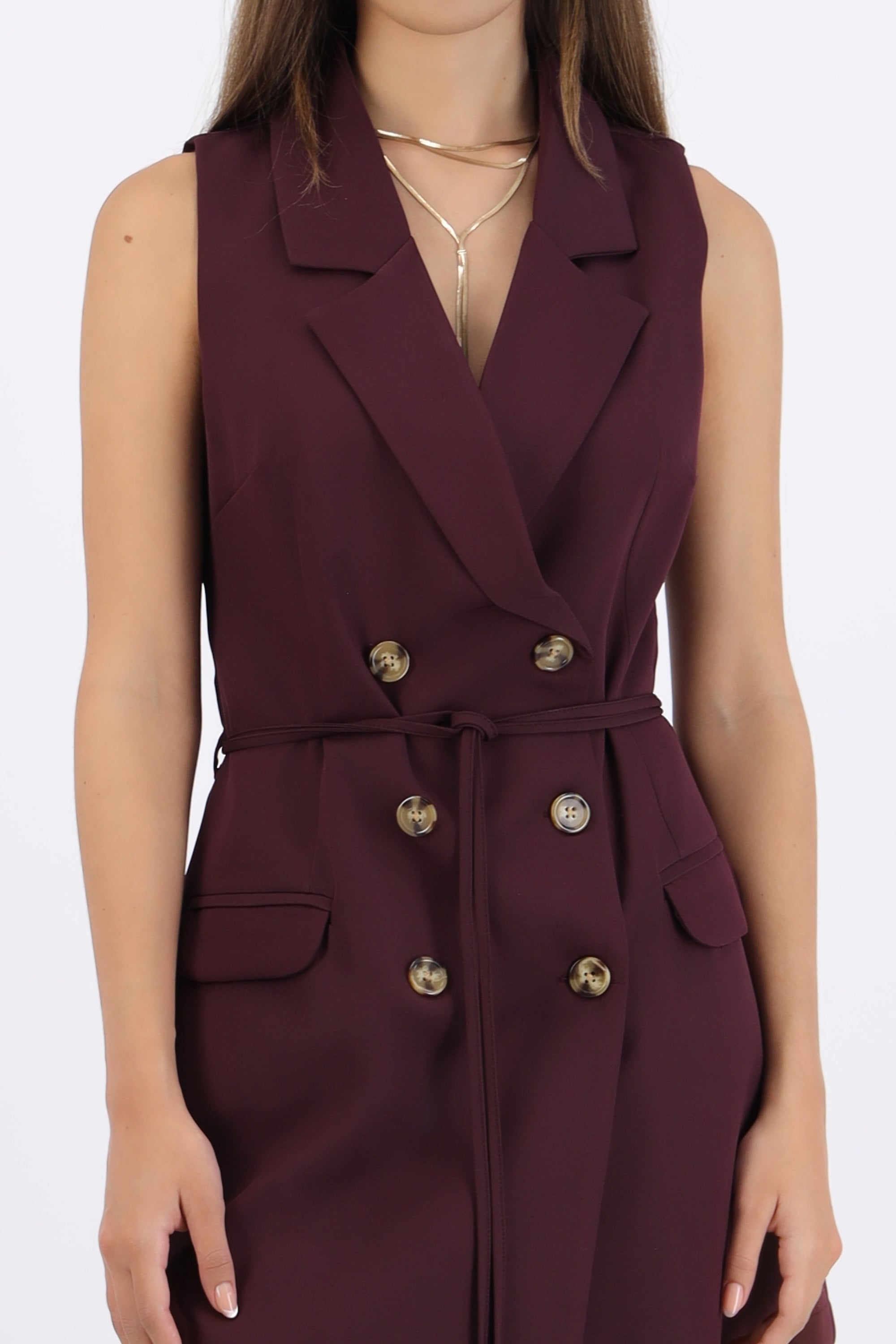Vestido blazer botones UVA