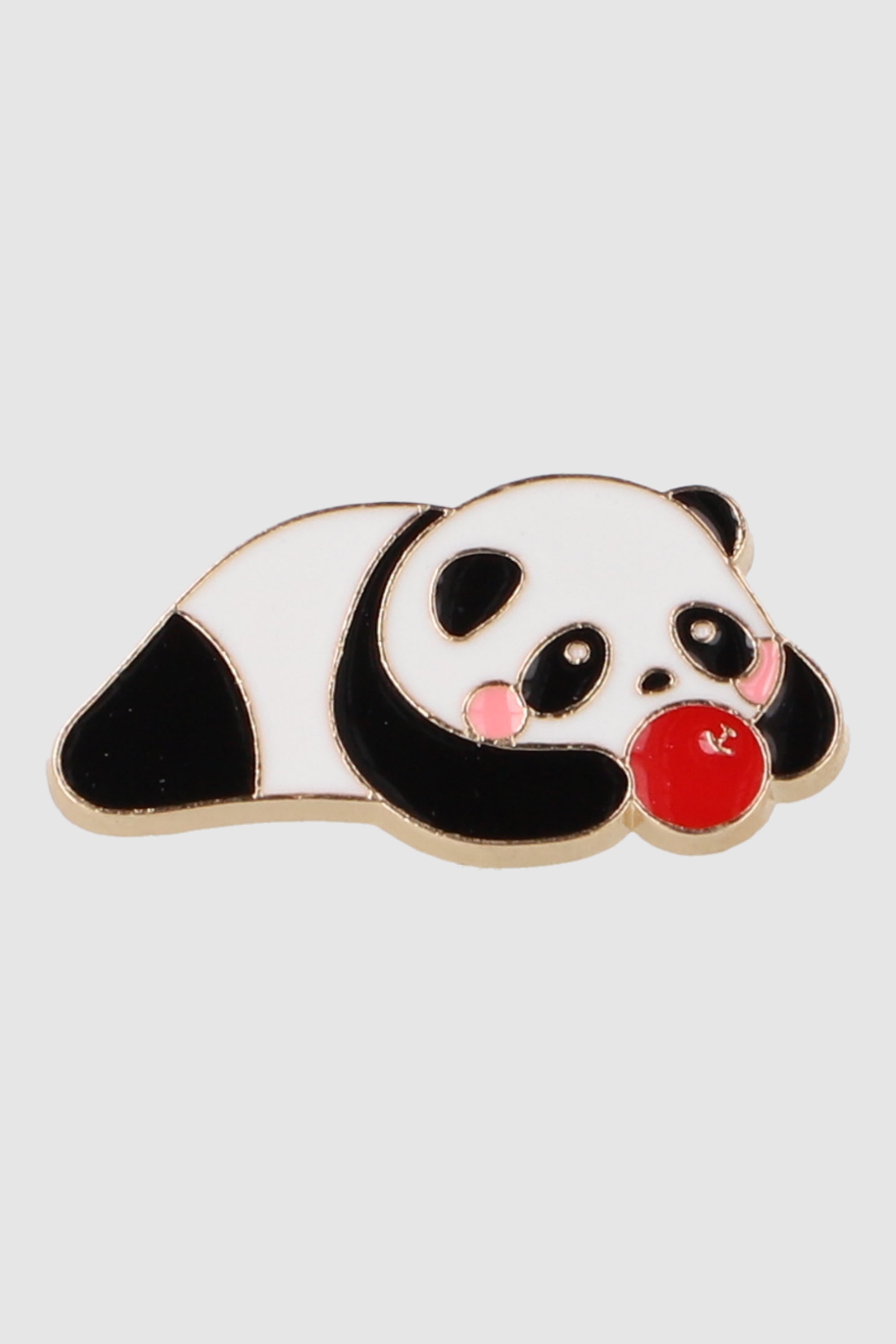 Pin panda acostado NEGRO BLANCO