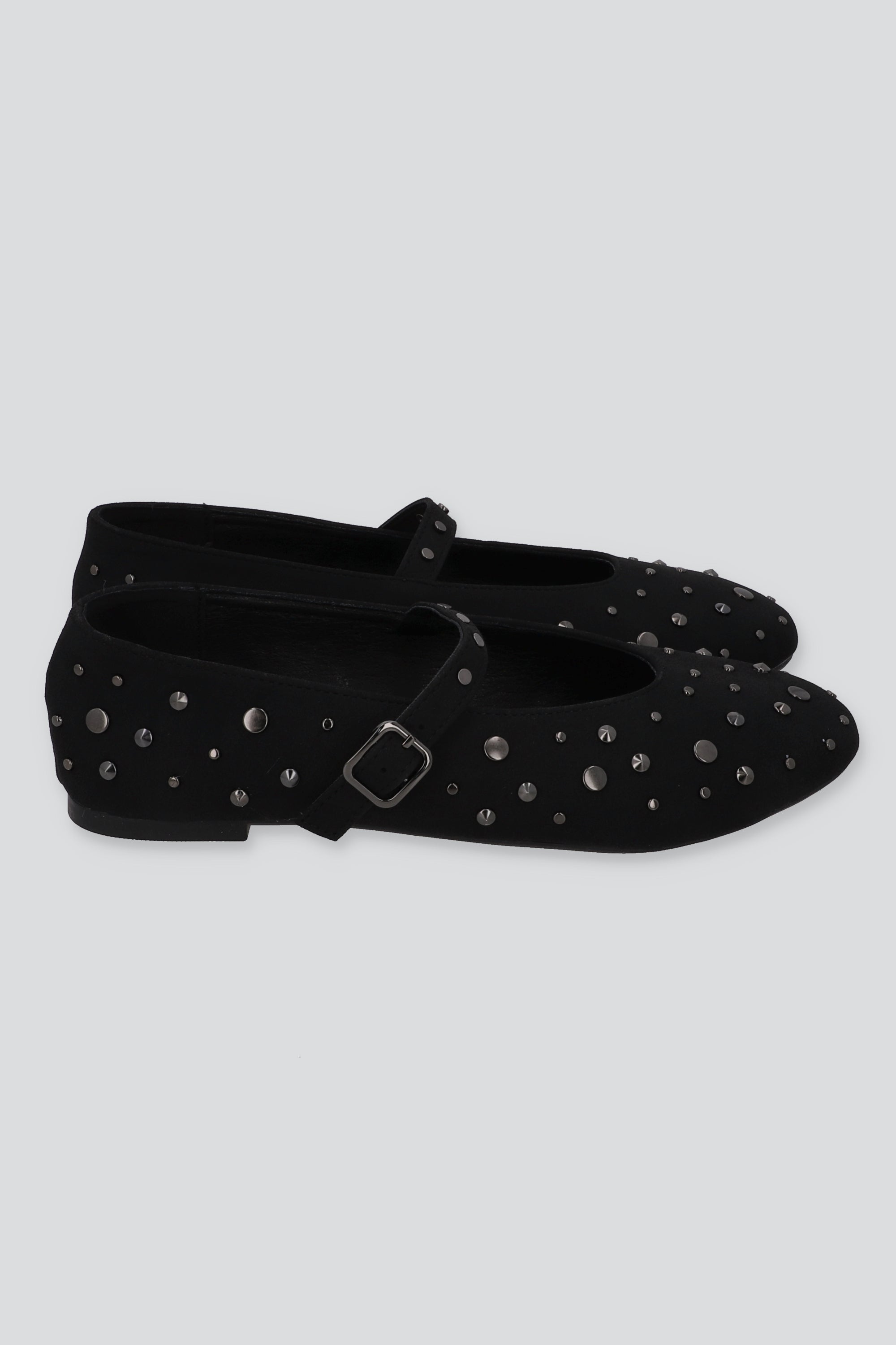 Flat mary jane estoperol bola tamaño NEGRO