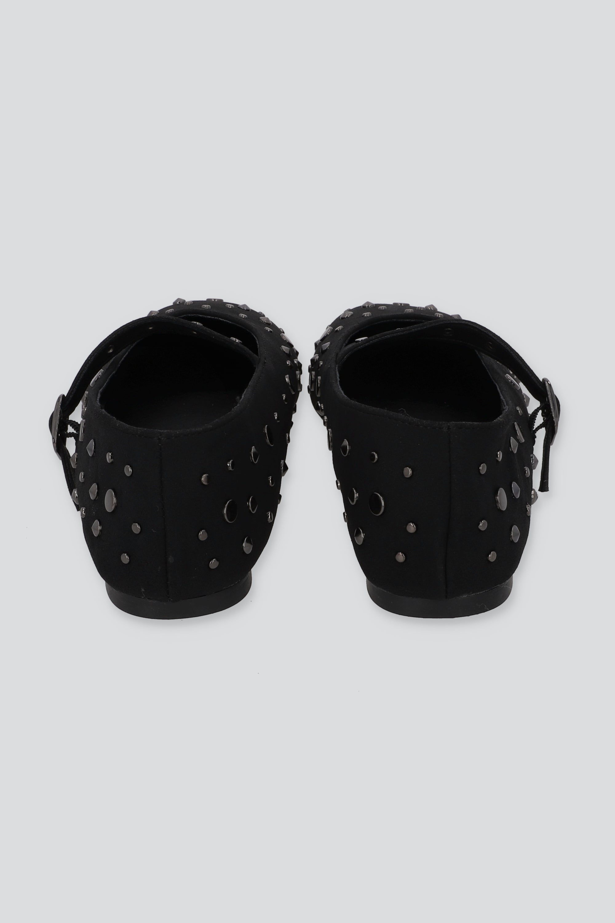 Flat mary jane estoperol bola tamaño NEGRO