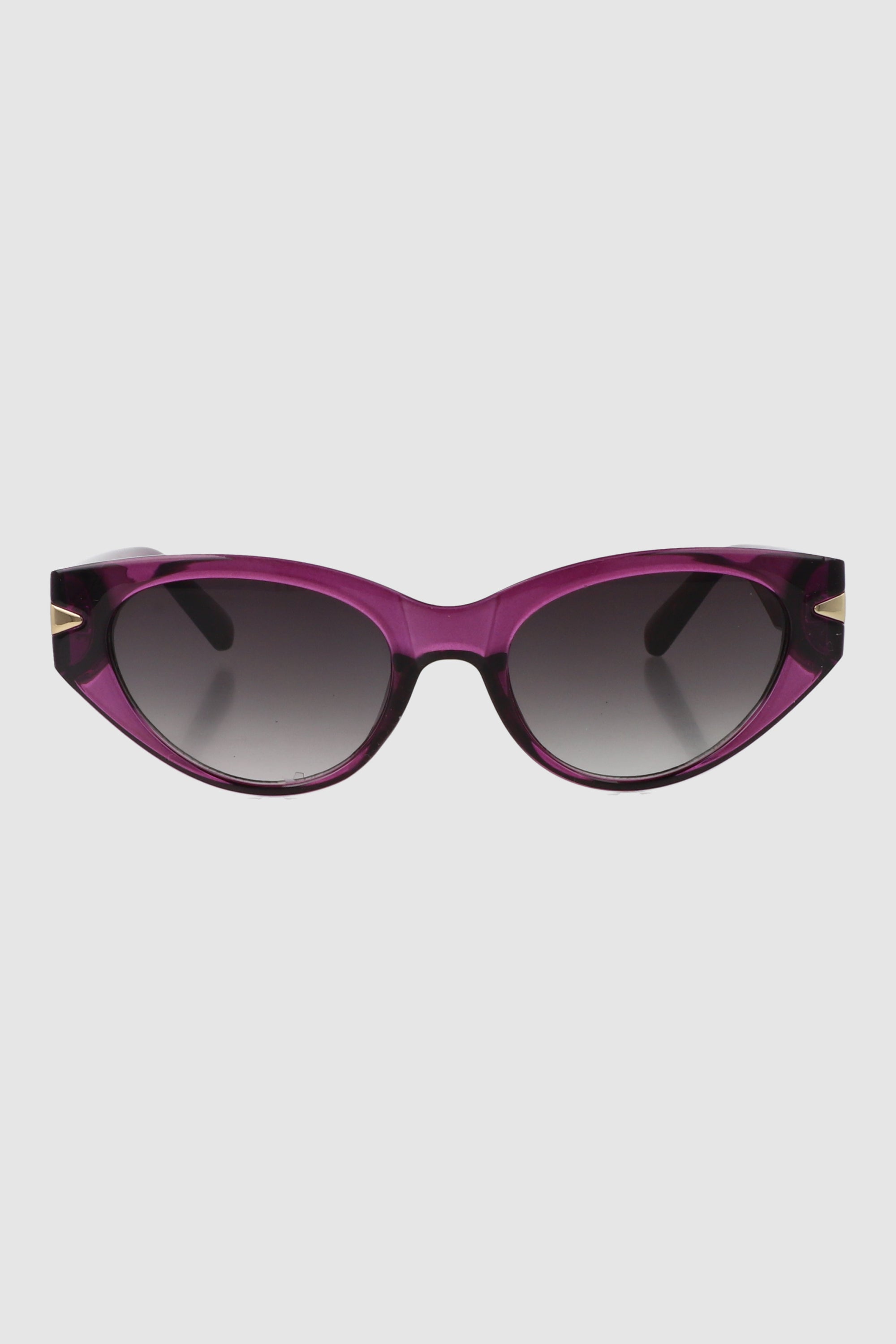 Lentes cateye detalle metal MORADO