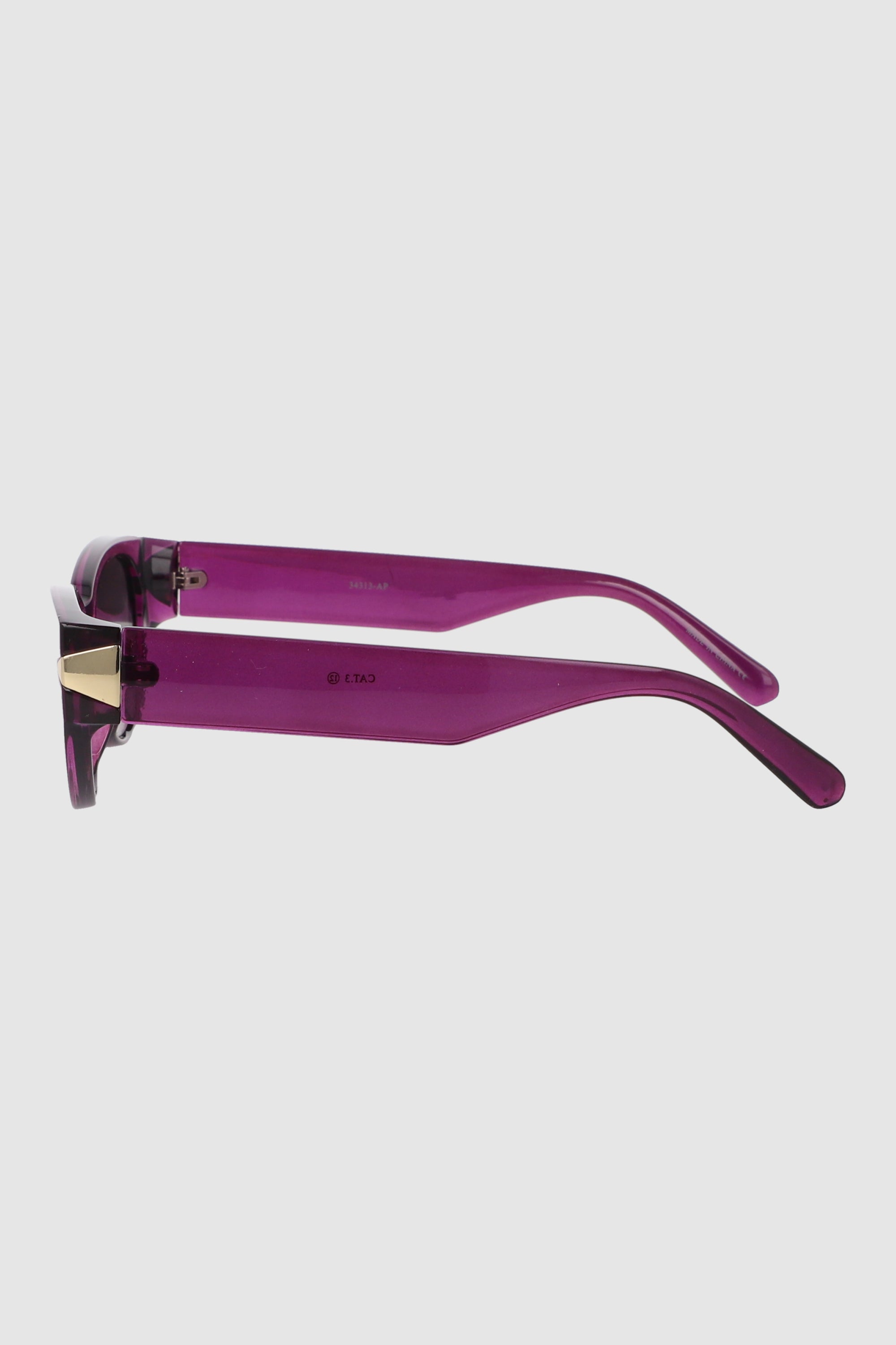 Lentes cateye detalle metal MORADO