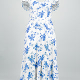 Vestido midi flores