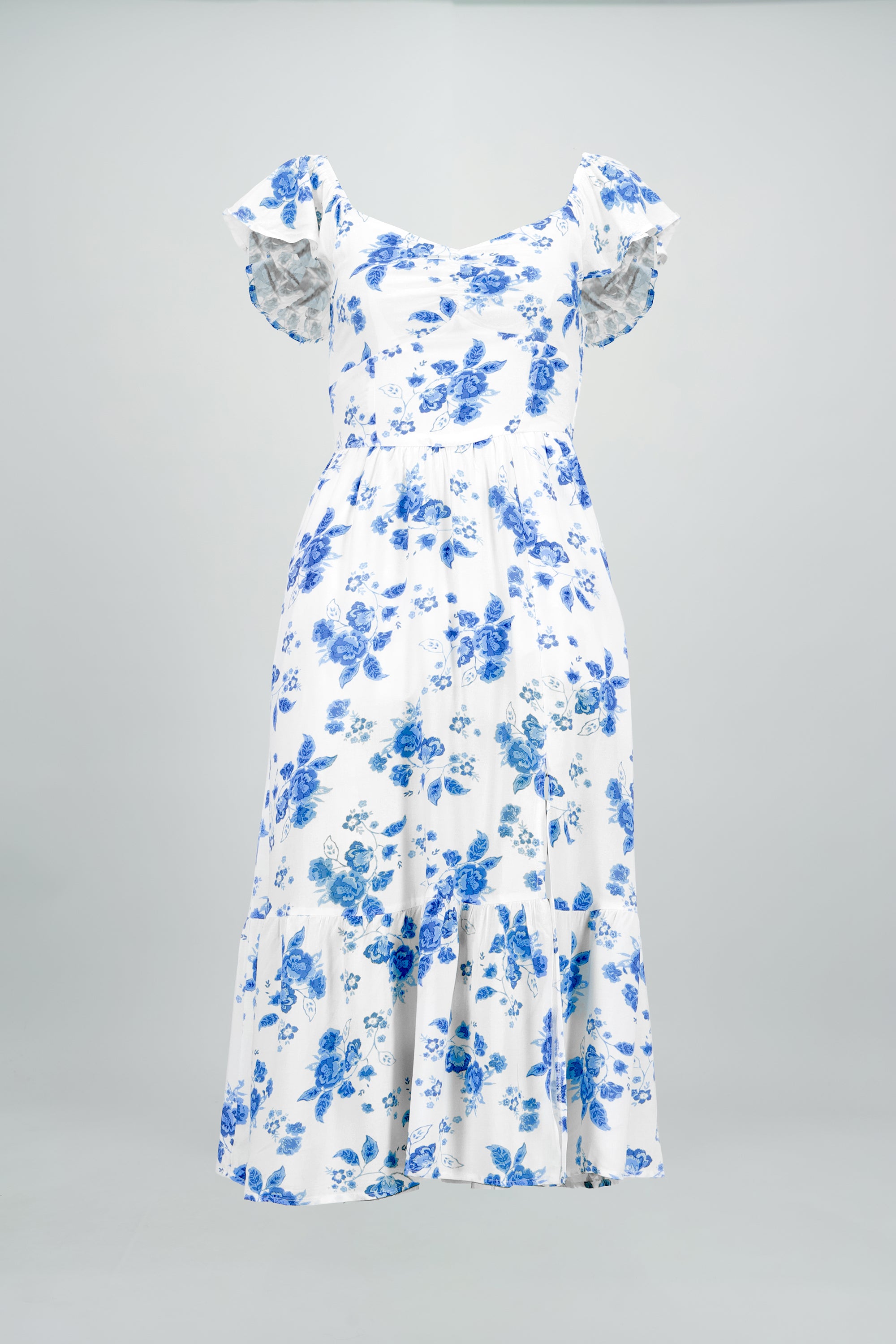 Vestido midi flores