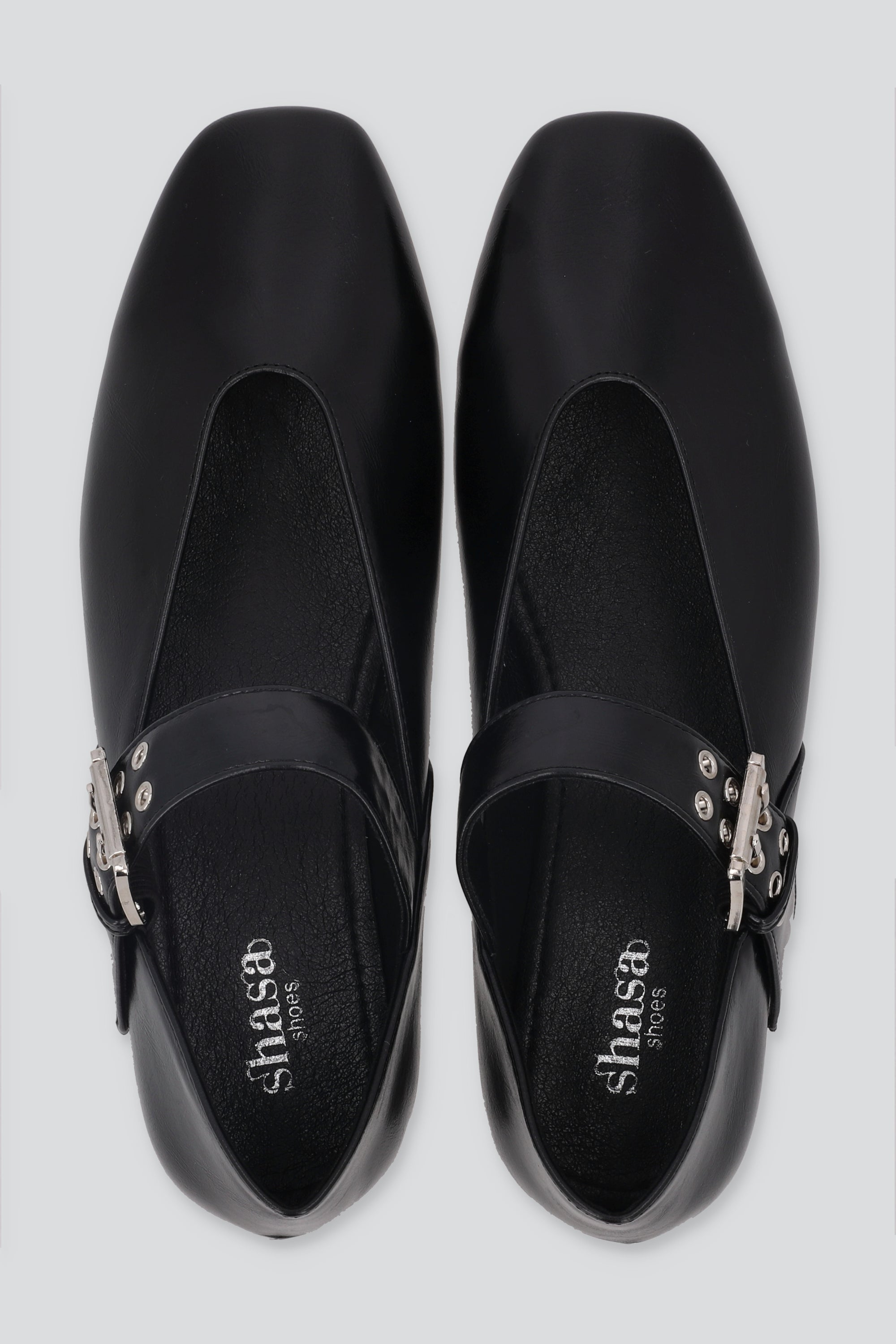 Flat mary jane empeine cerrado NEGRO