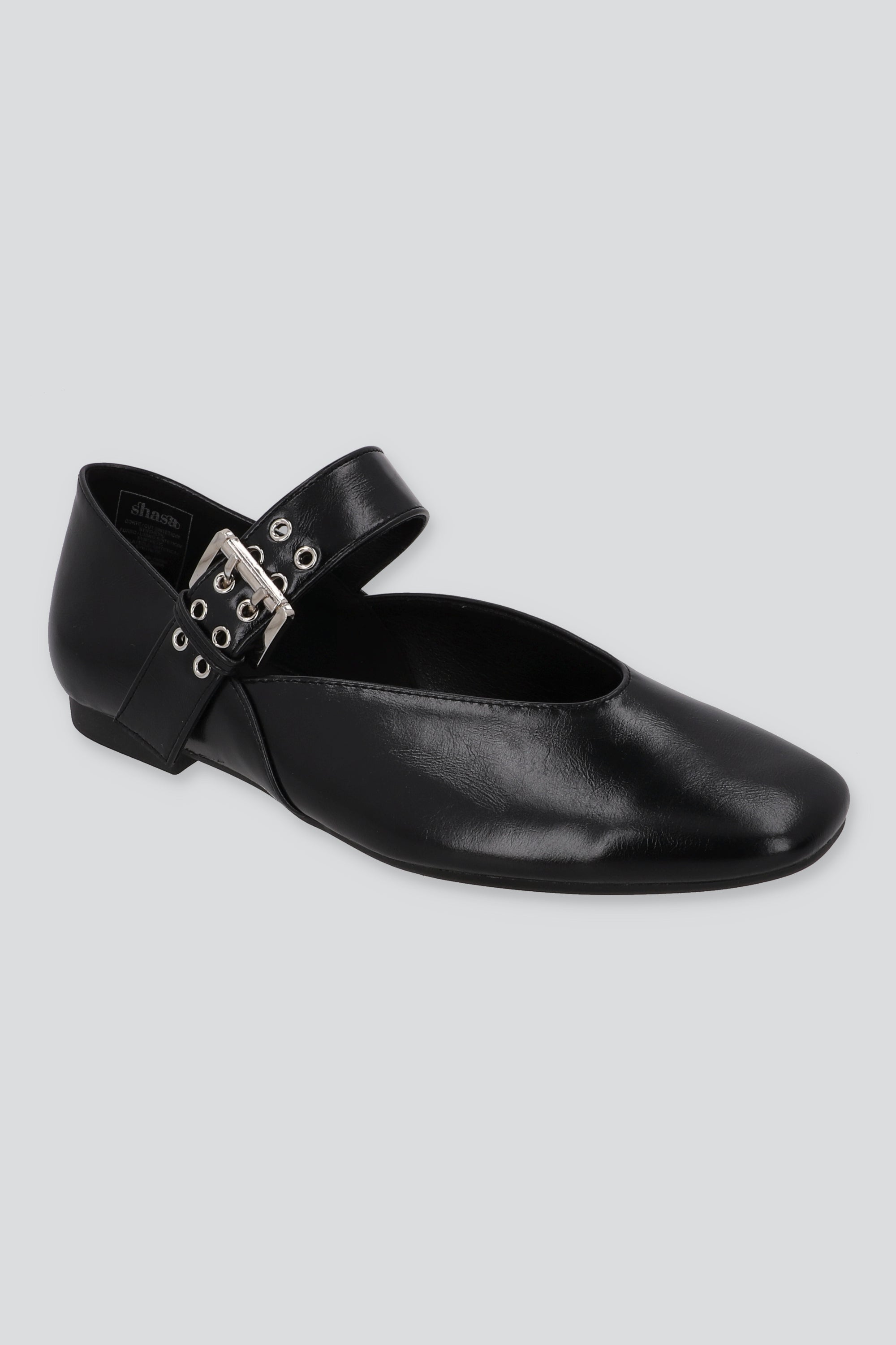 Flat mary jane empeine cerrado NEGRO