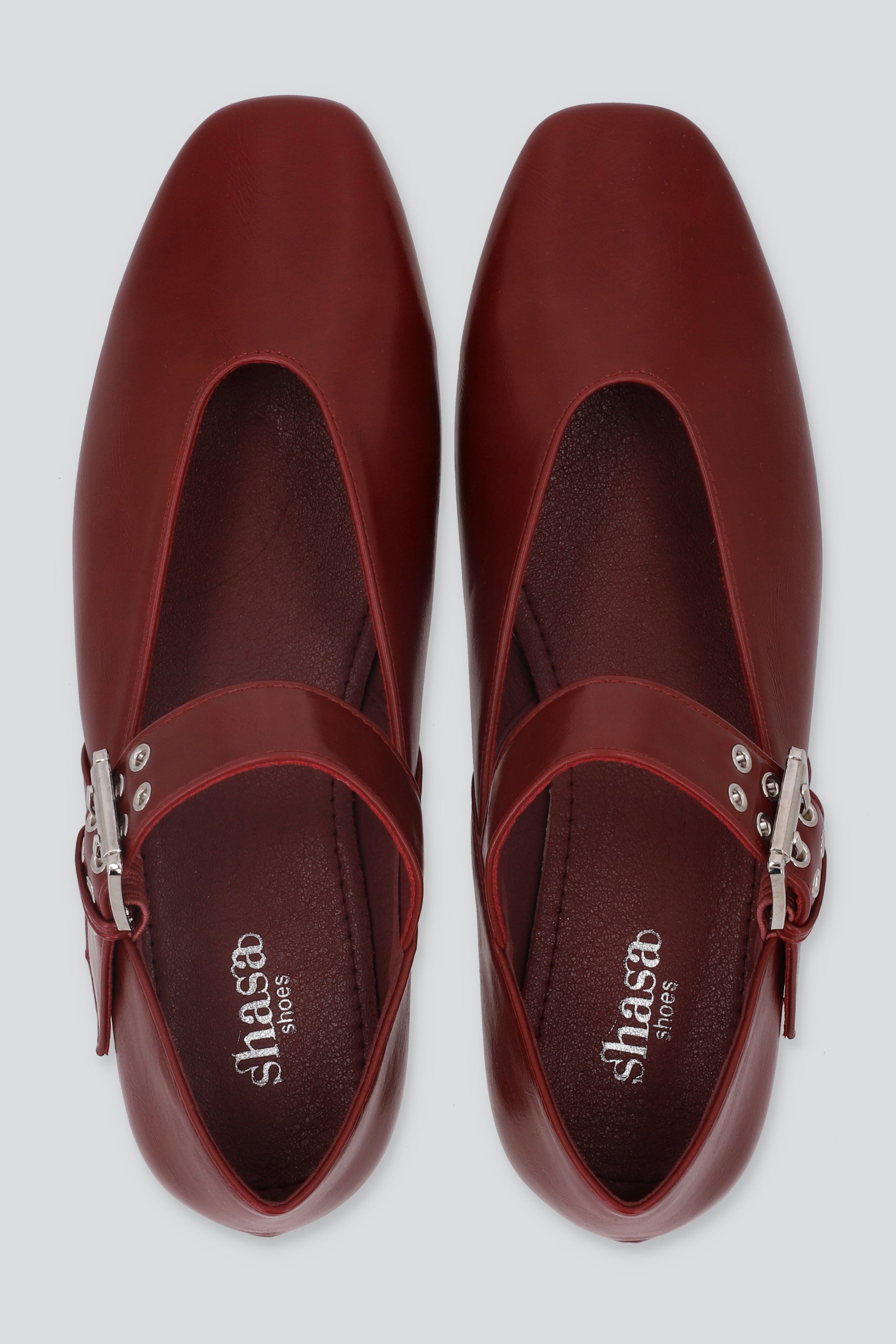 Flat mary jane empeine cerrado VINO
