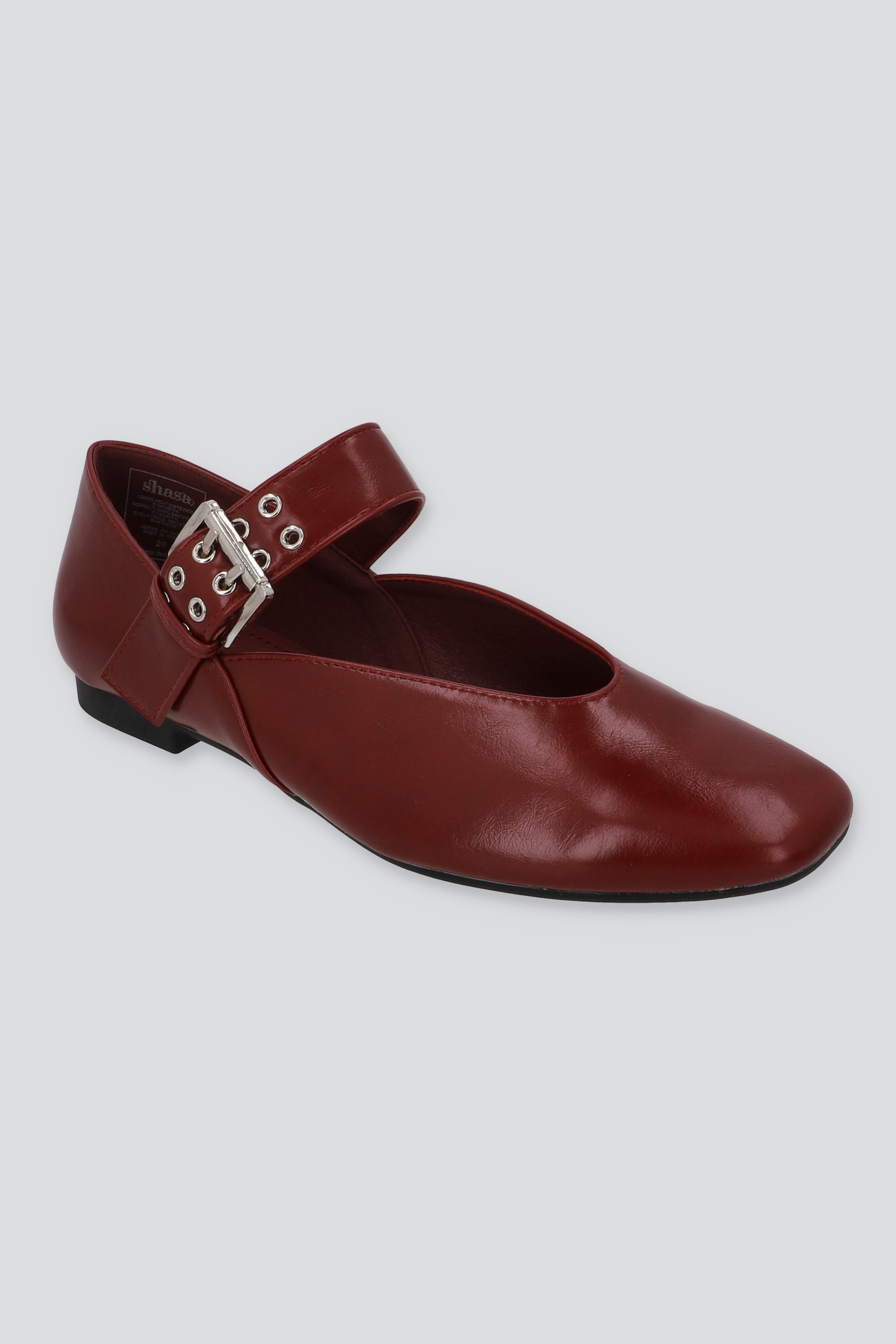 Flat mary jane empeine cerrado VINO