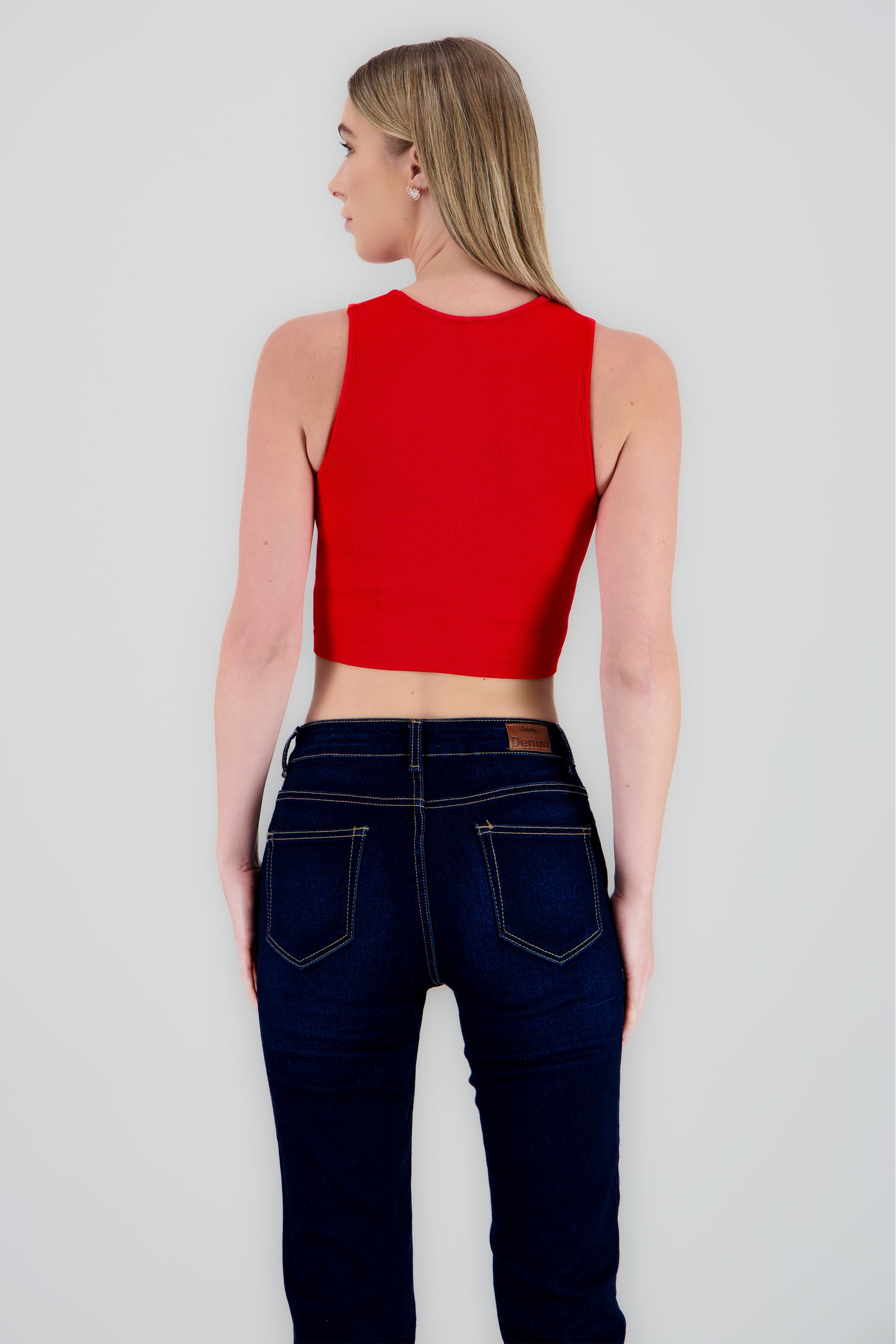 Top flor cut out ROJO