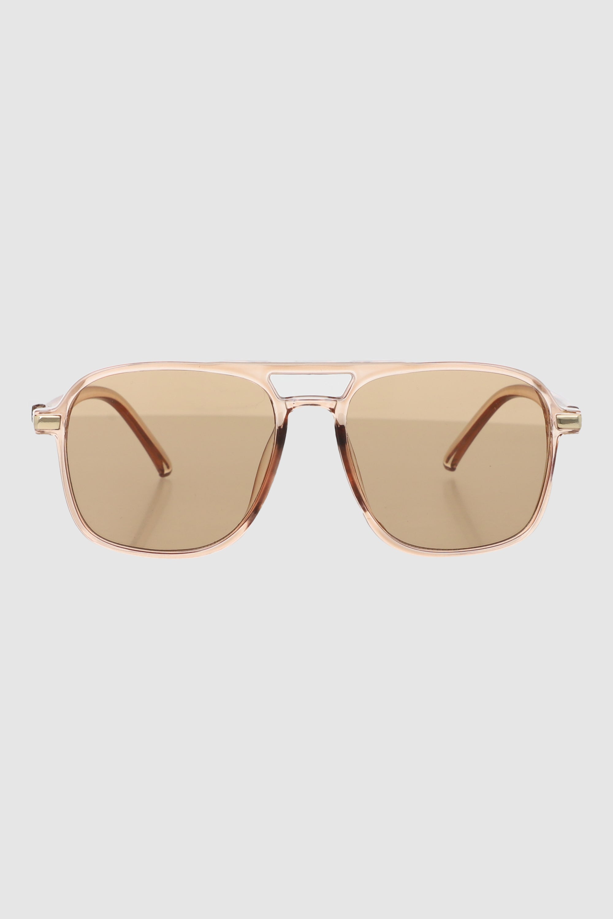 Lentes aviador rectangulo pasta BEIGE