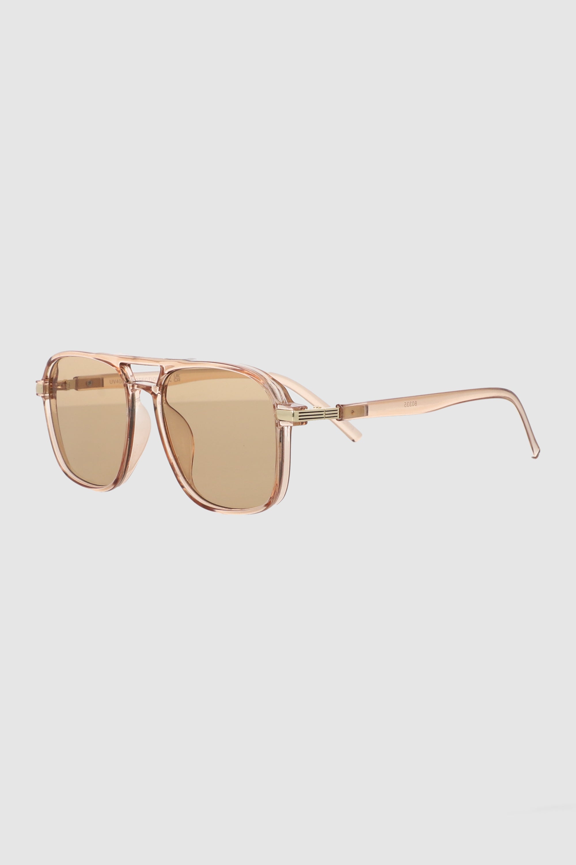 Lentes aviador rectangulo pasta BEIGE