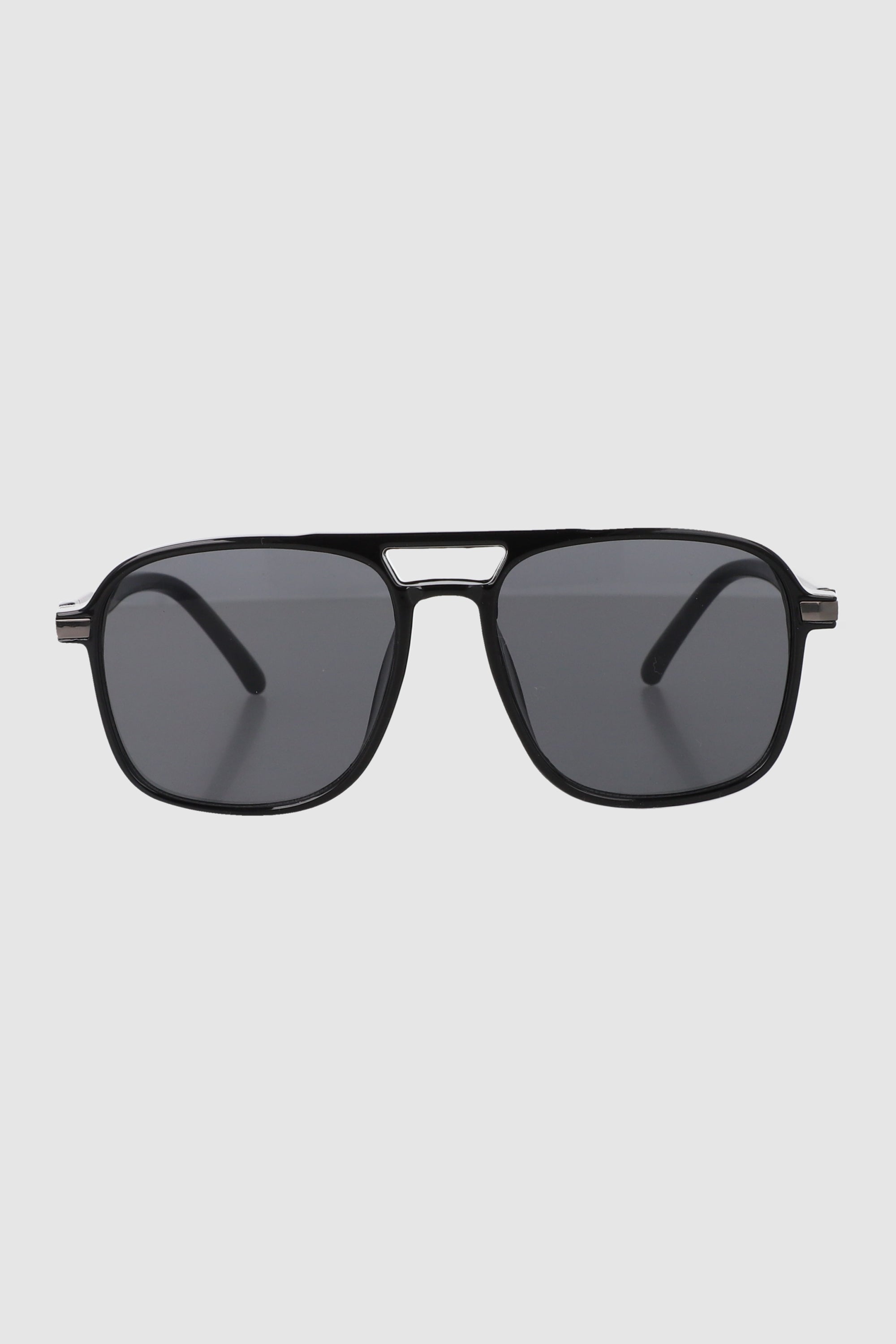 Lentes aviador rectangulo pasta NEGRO