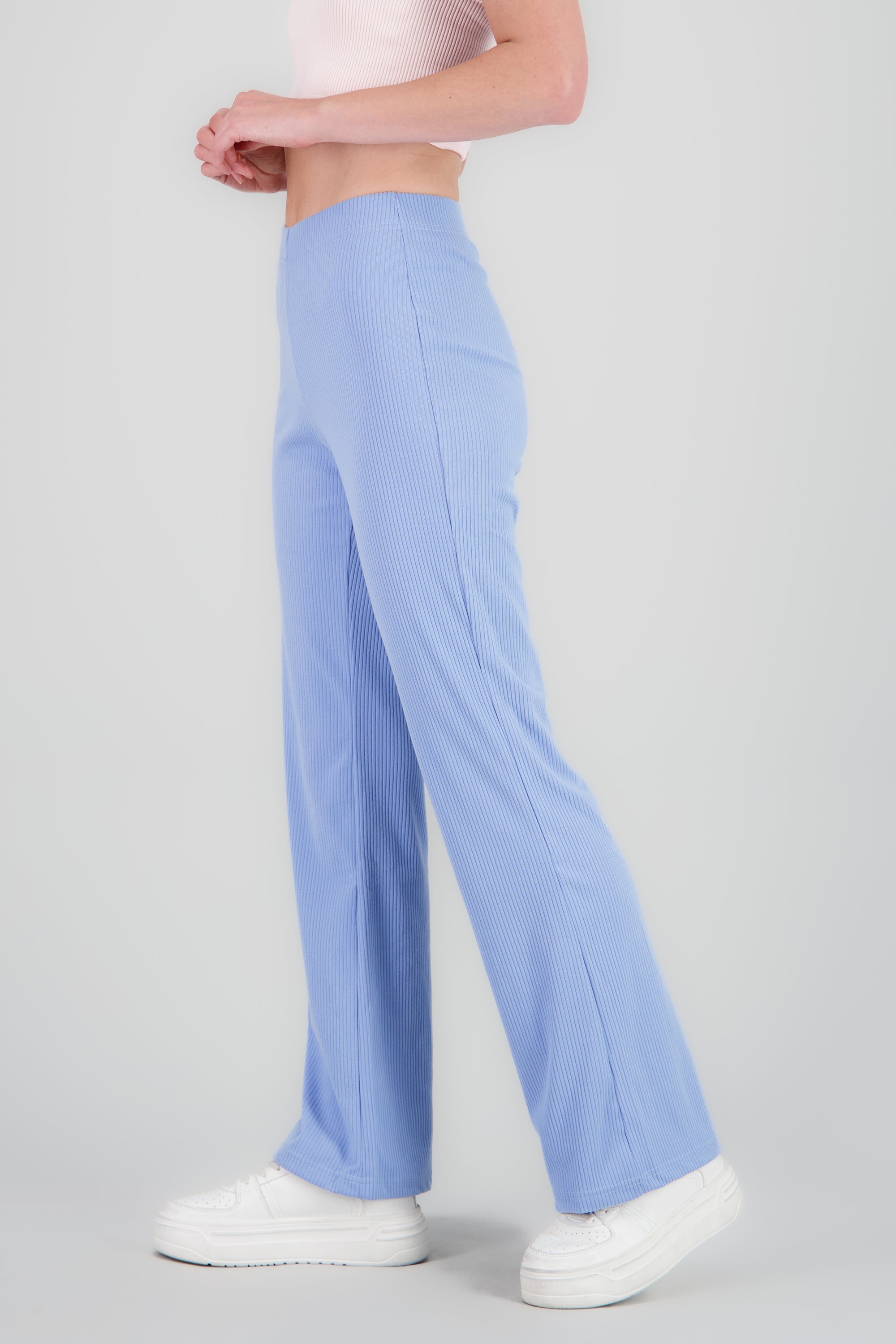 Pantalon amplio rib AZUL PASTEL