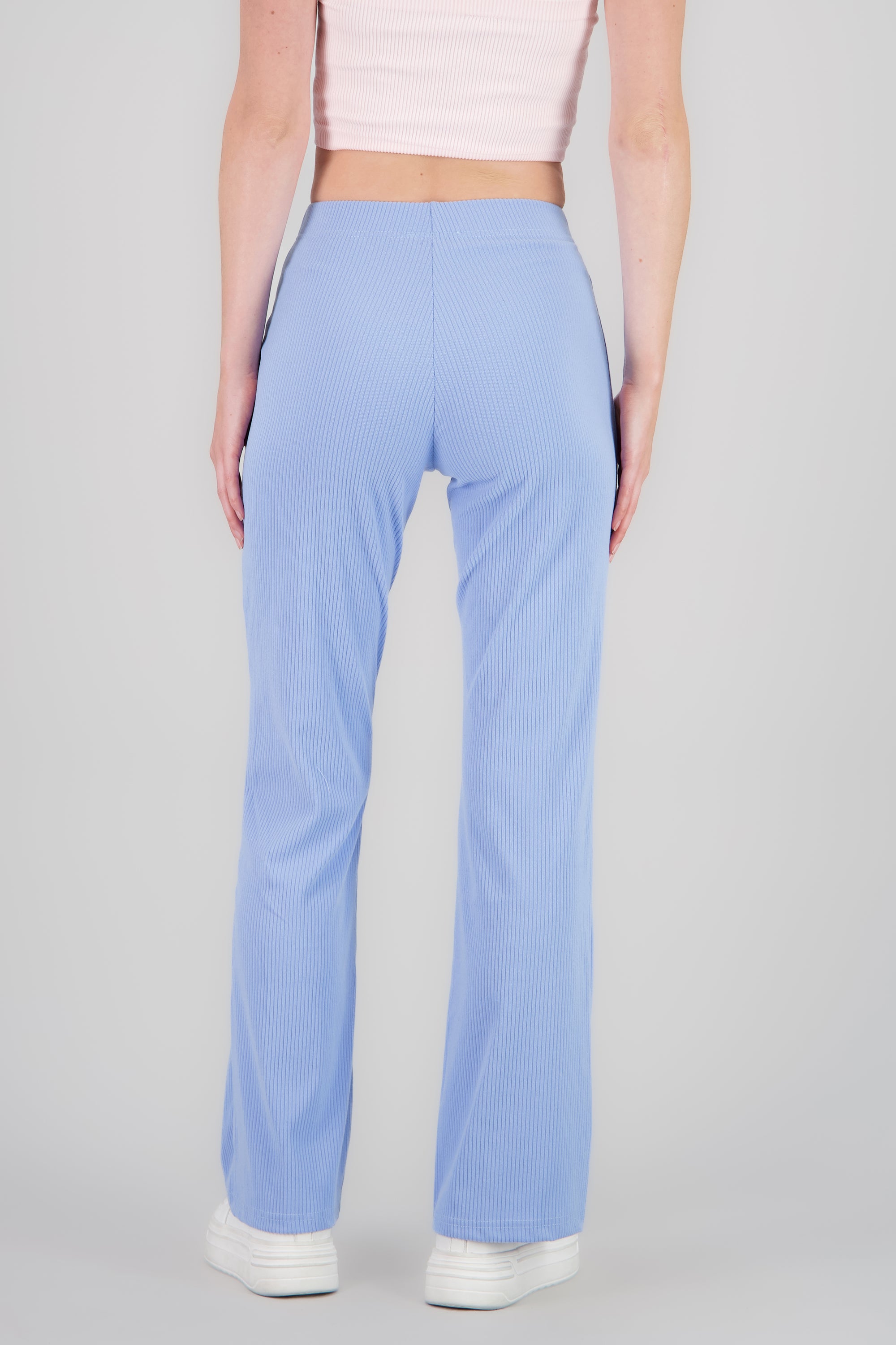 Pantalon amplio rib AZUL PASTEL