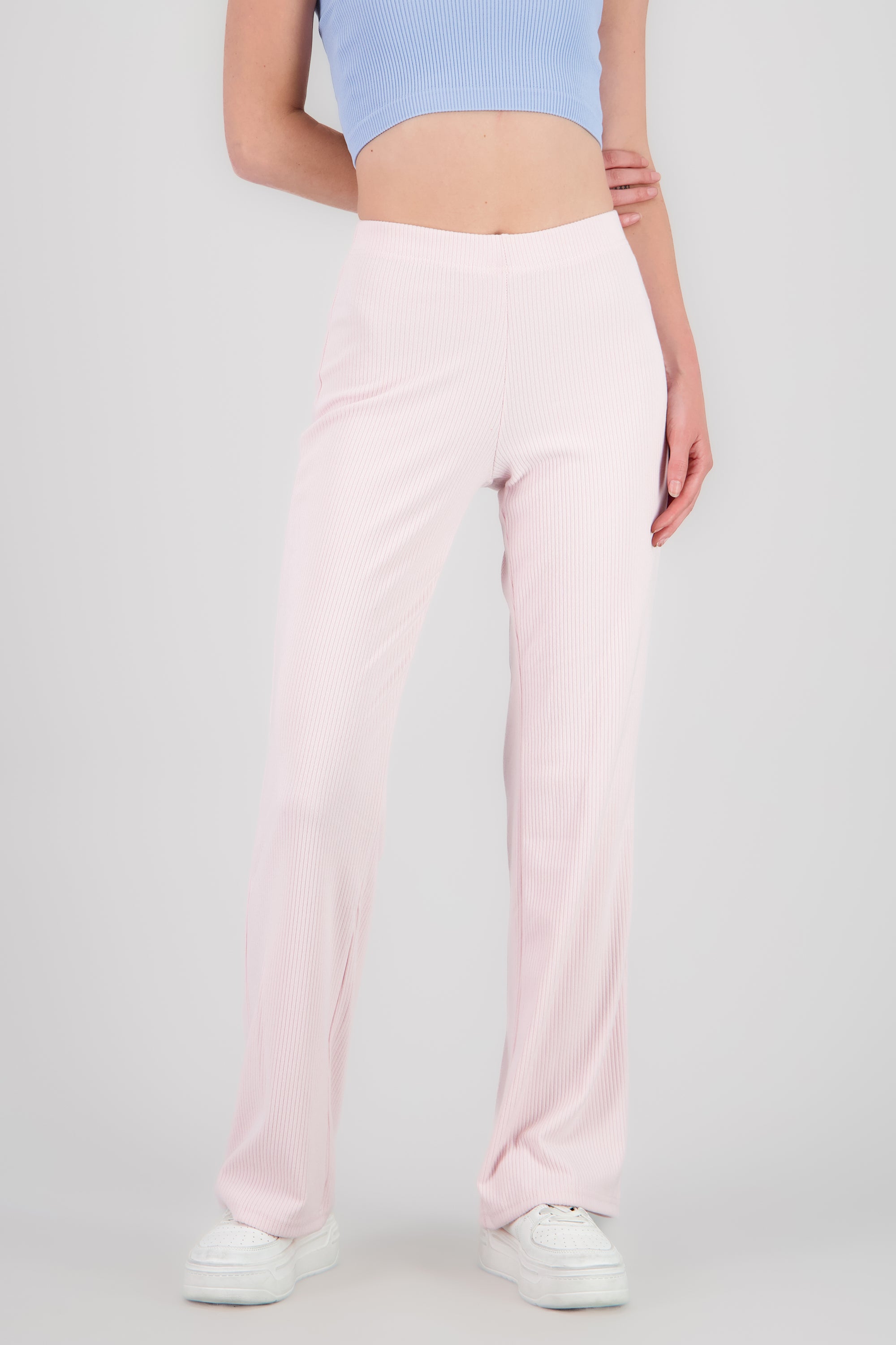 Pantalon amplio rib PALO DE ROSA