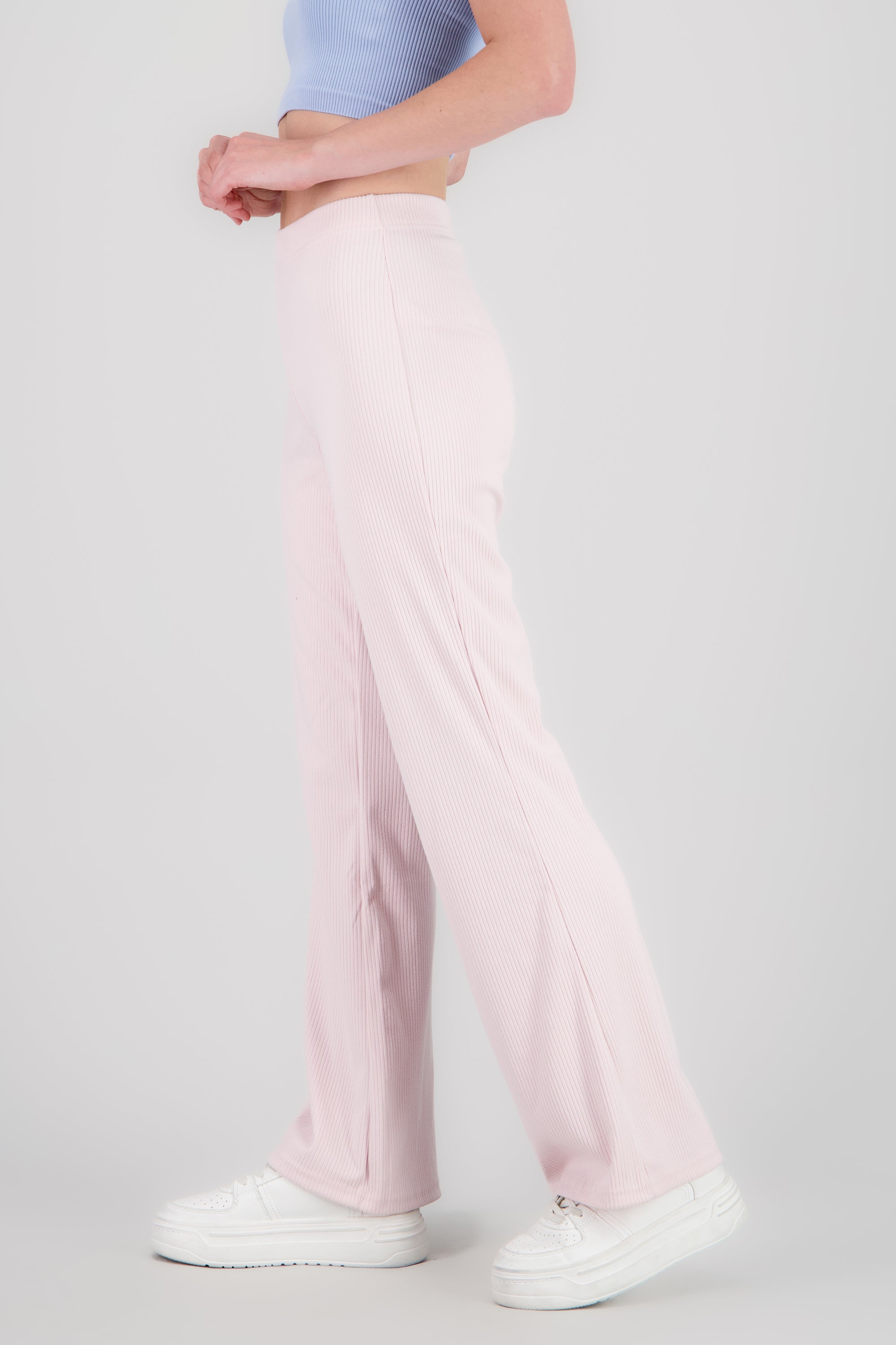 Pantalon amplio rib PALO DE ROSA