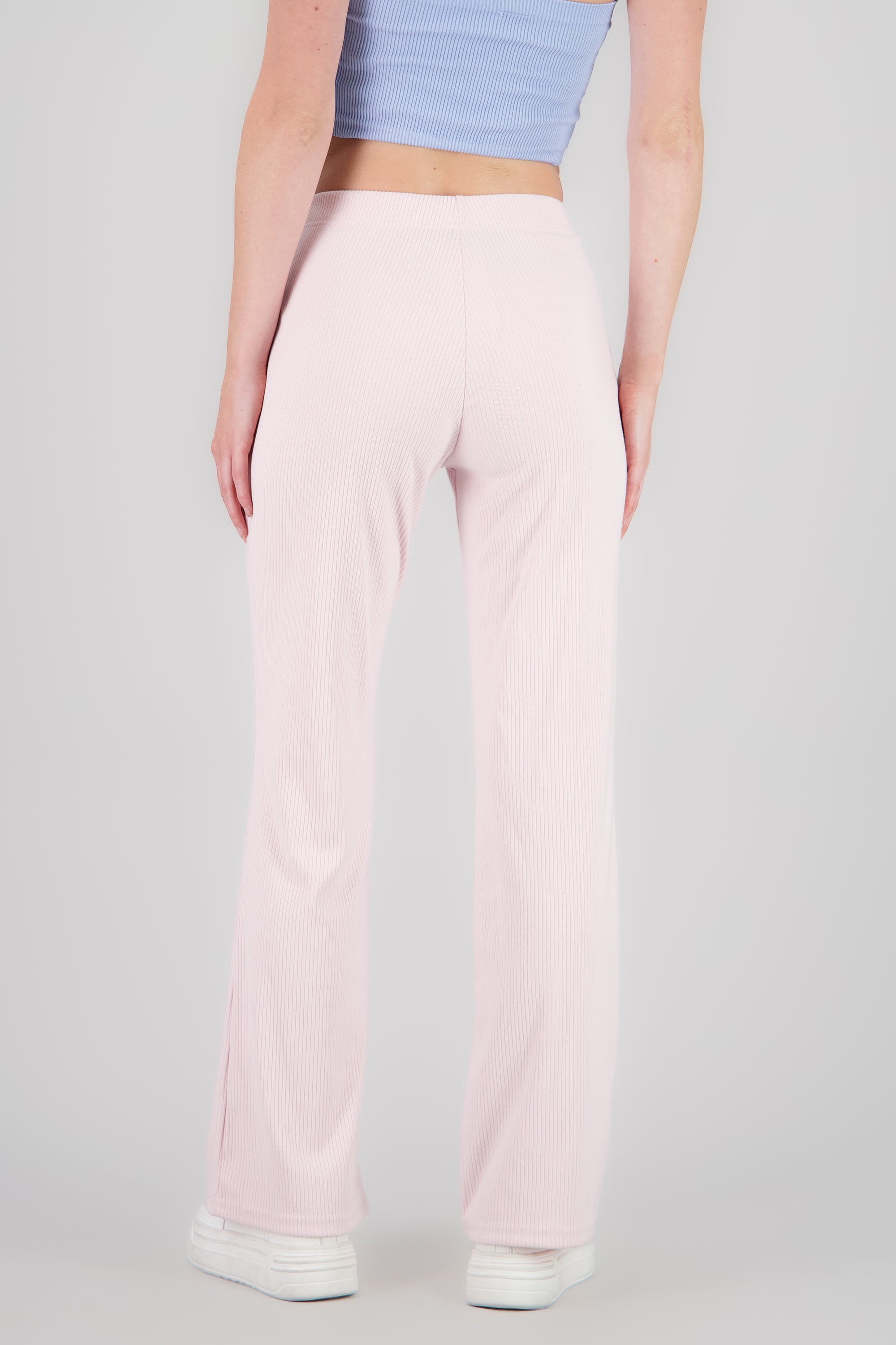 Pantalon amplio rib PALO DE ROSA