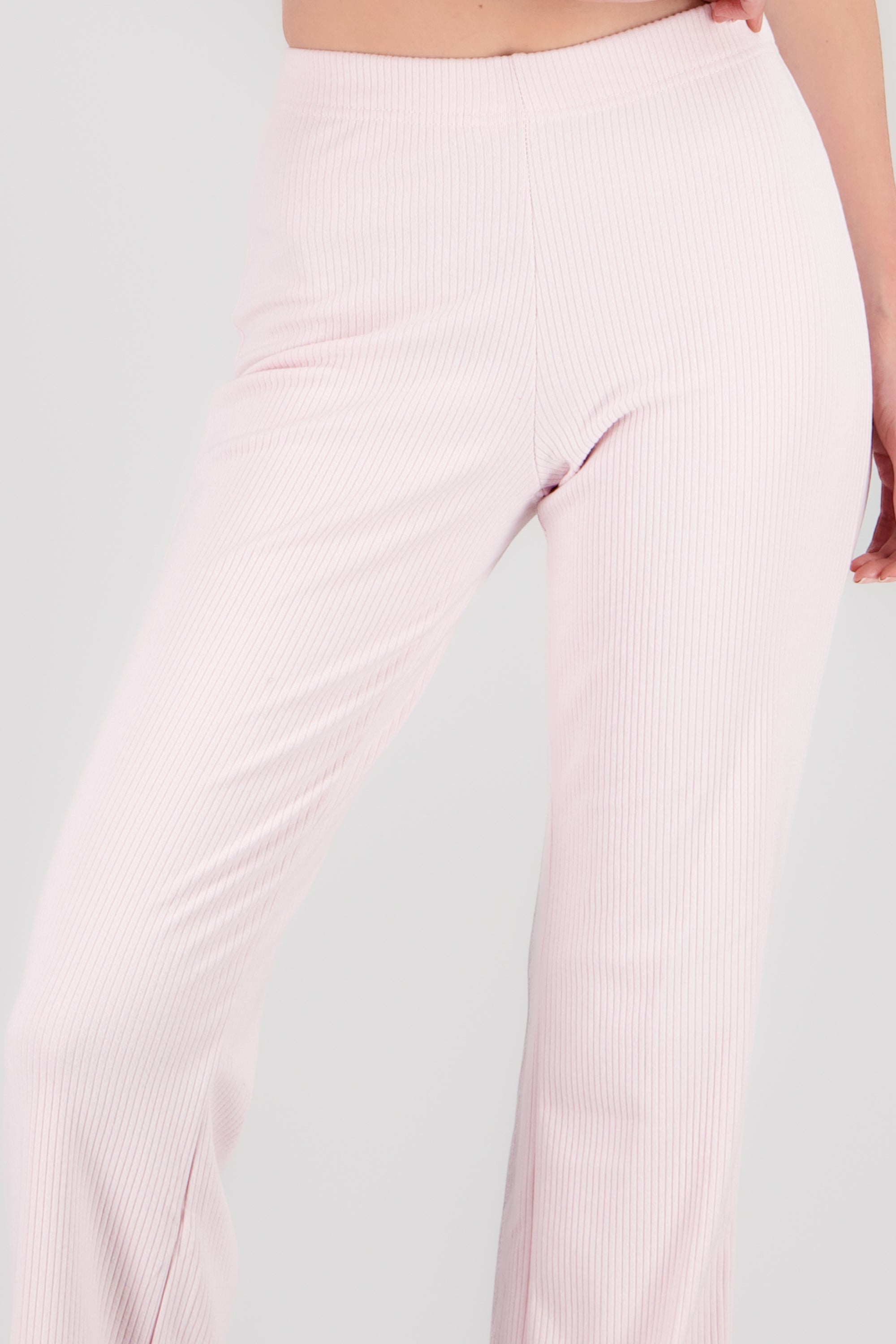 Pantalon amplio rib PALO DE ROSA