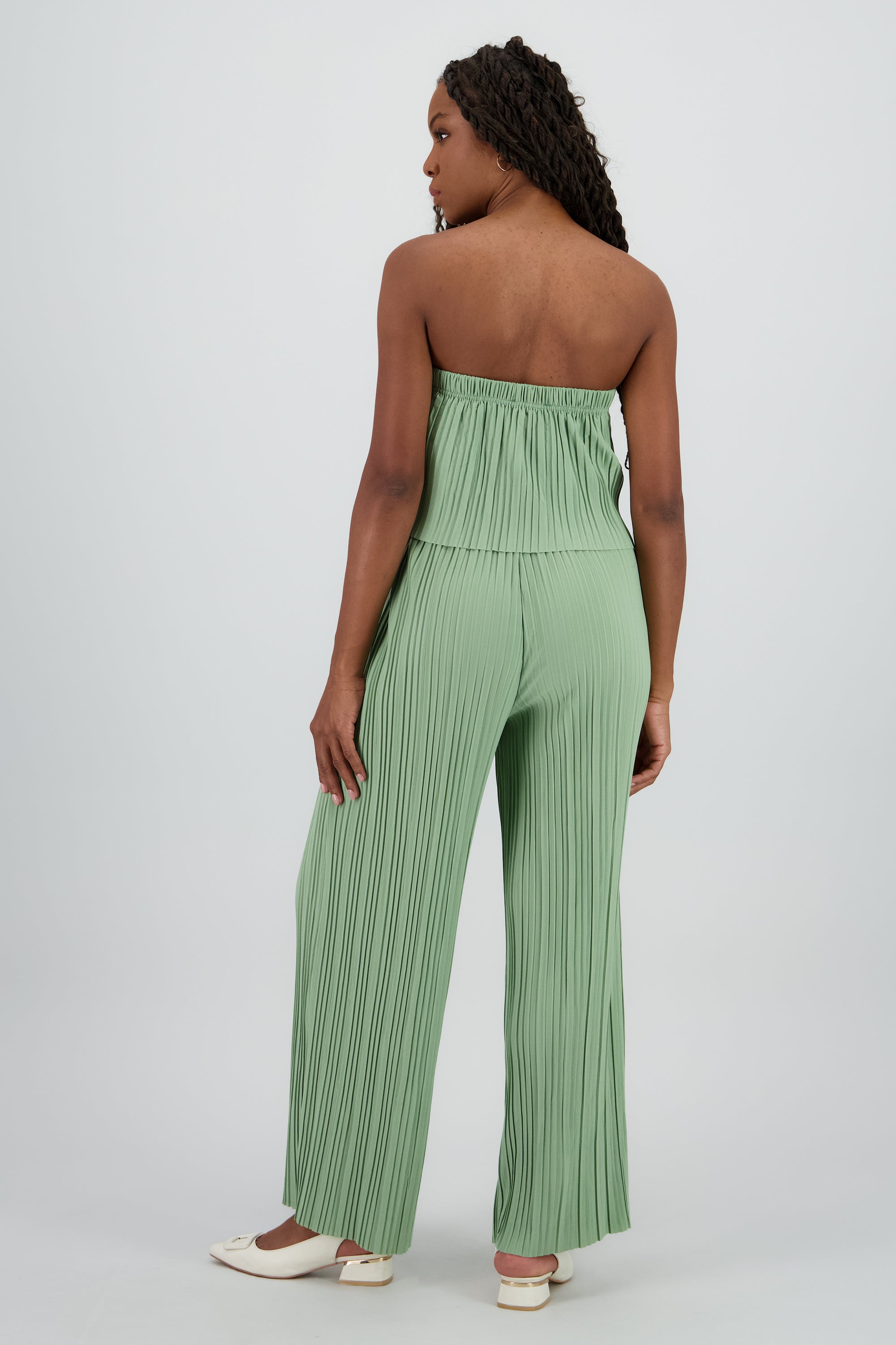 Jumpsuit strapless plisado OLIVO