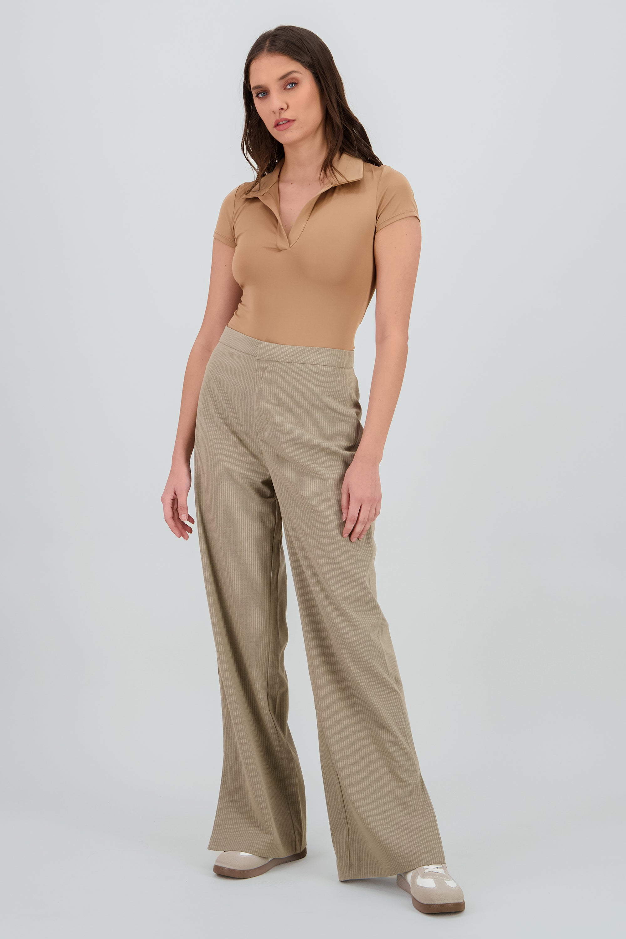 Pantalon sastreado rayas BEIGE